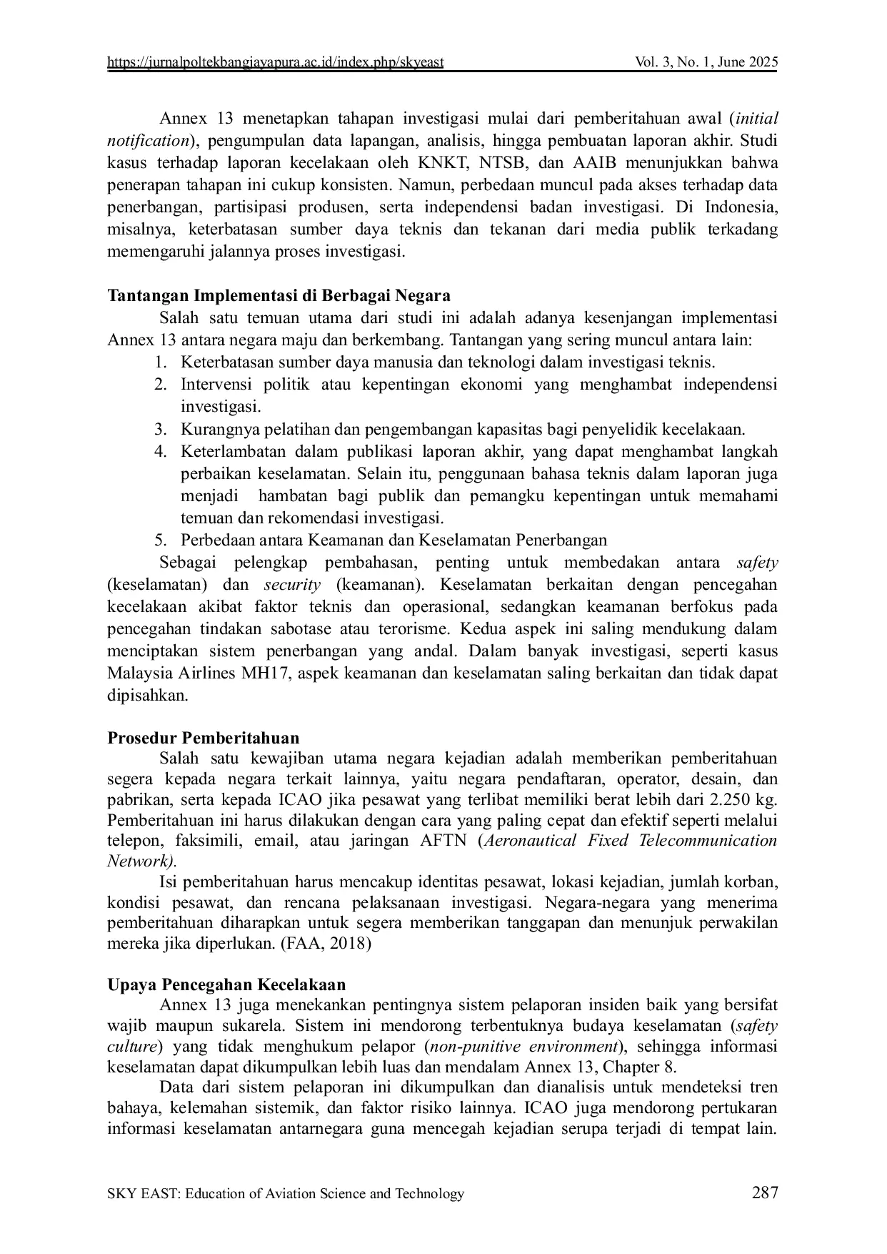 JURIS Implementasi ICAO Annex 13 dalam Investigasi Kecelakaan dan Insiden Pesawat Udara