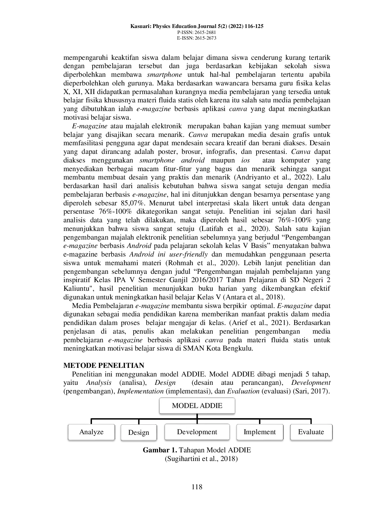 JURIS Development of Canva Aplication based E Magazine on Static Fluids to Improve Student Motivation