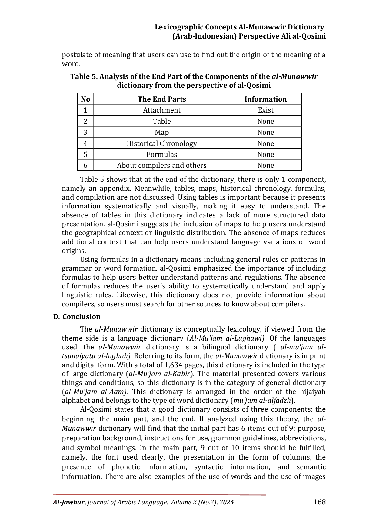 JURIS Lexicographic Concepts Al Munawwir Dictionary Arab Indonesian Perspective Ali al Qosimi
