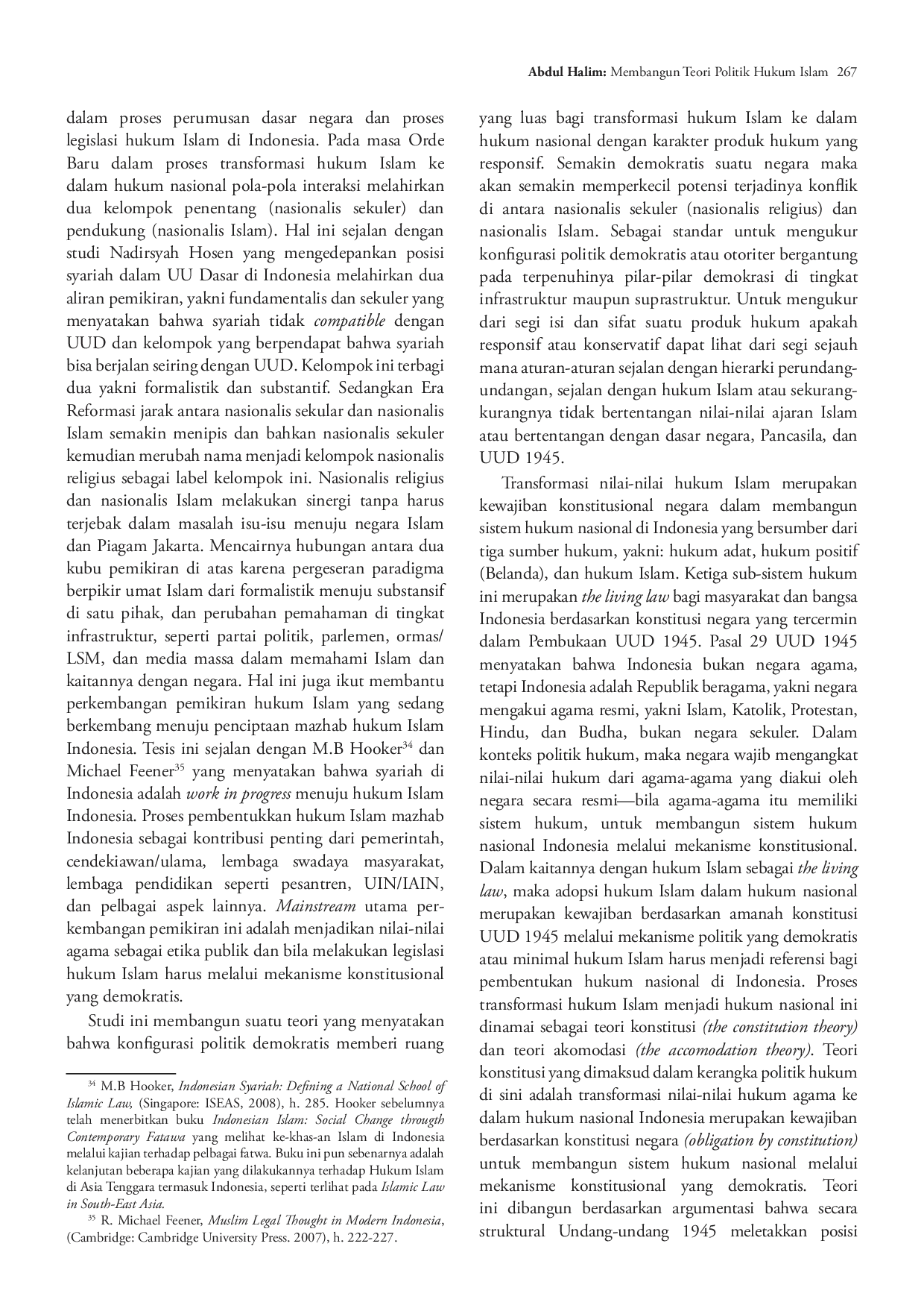 juris Membangun Teori Politik Hukum Islam di Indonesia
