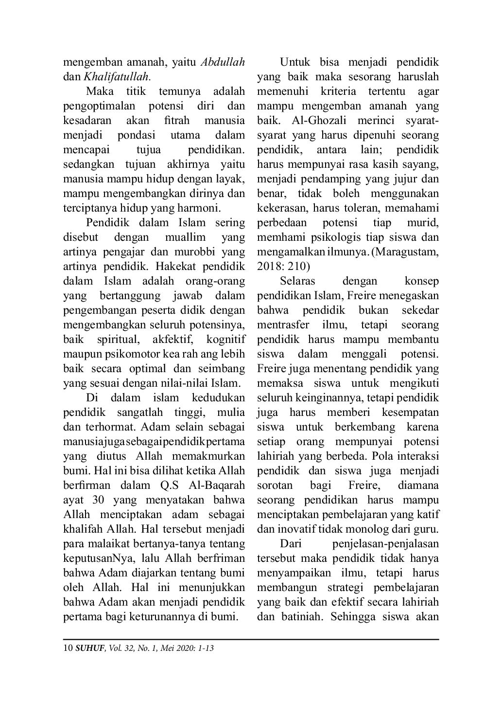 JURIS Konsep Konsientisasi Paulo Freire dan Relevansinya Terhadap Pendidikan Islam