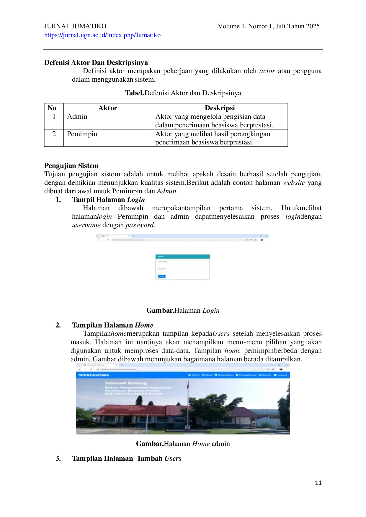 JURIS Sistem Pengambilan Keputusan Penerimaan Beasiswa SMP Swasta Labuhan Rasoki Berbasis Web Metode SAW
