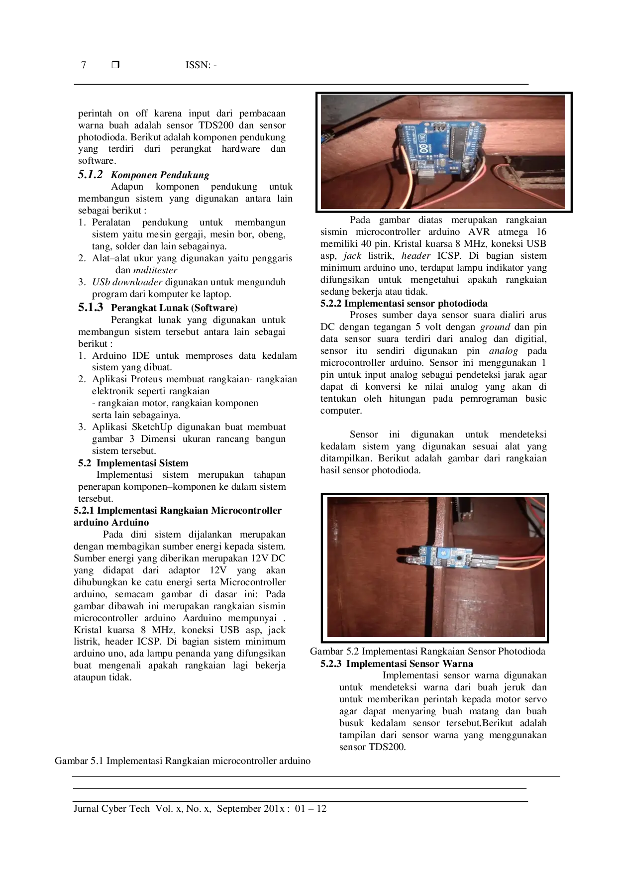 JURIS Implementasi sensor TCS200 pada rancang bangun alat filter buah jeruk busuk menggunakan teknik counter berbasis microcontroller