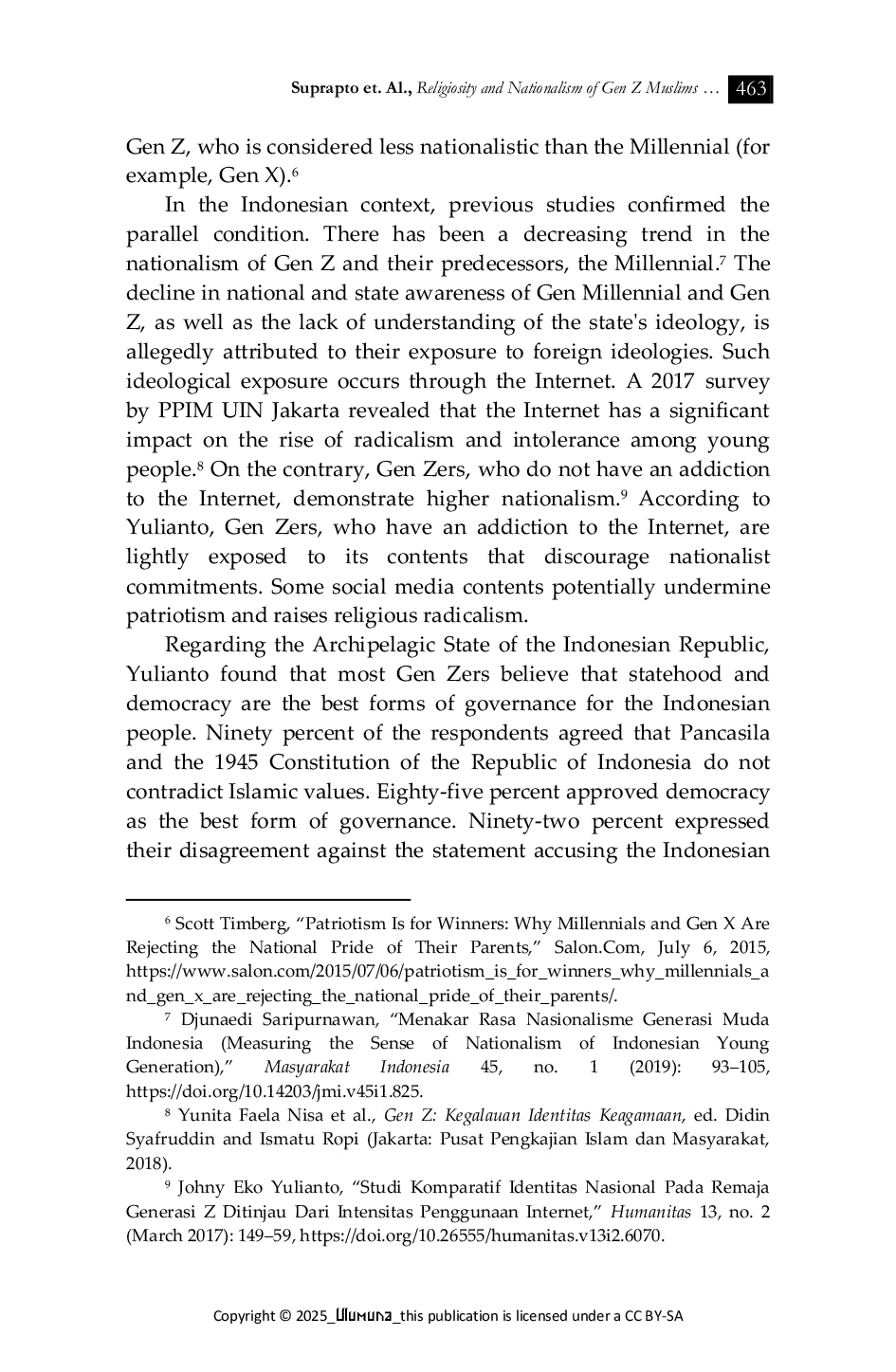 JURIS Religiosity and Nationalism of Gen Z Muslims Aspirations and Challenges for Indonesia s Future