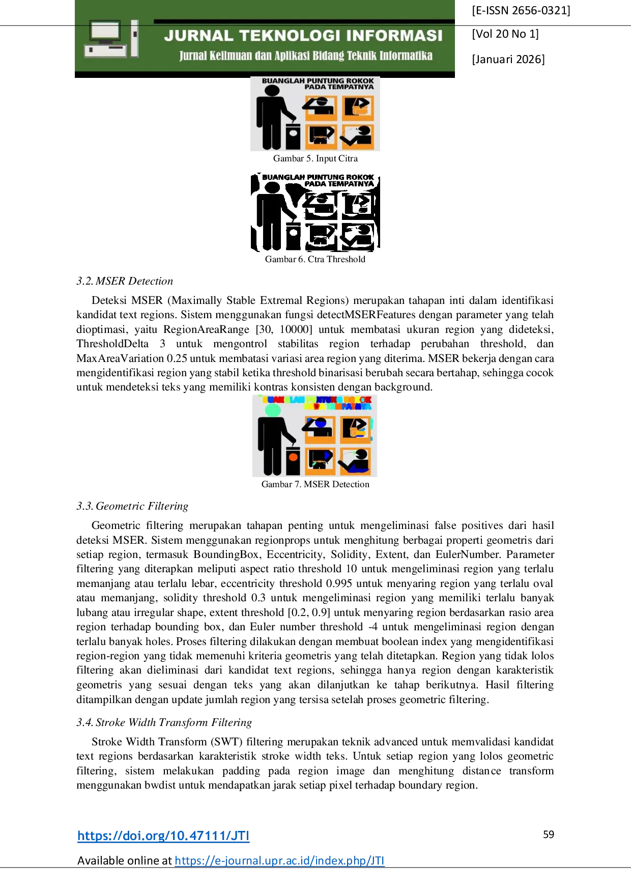 JURIS Implementasi Mser Dan Optical Character Recognition Ocr Untuk Deteksi Teks Pada Gambar