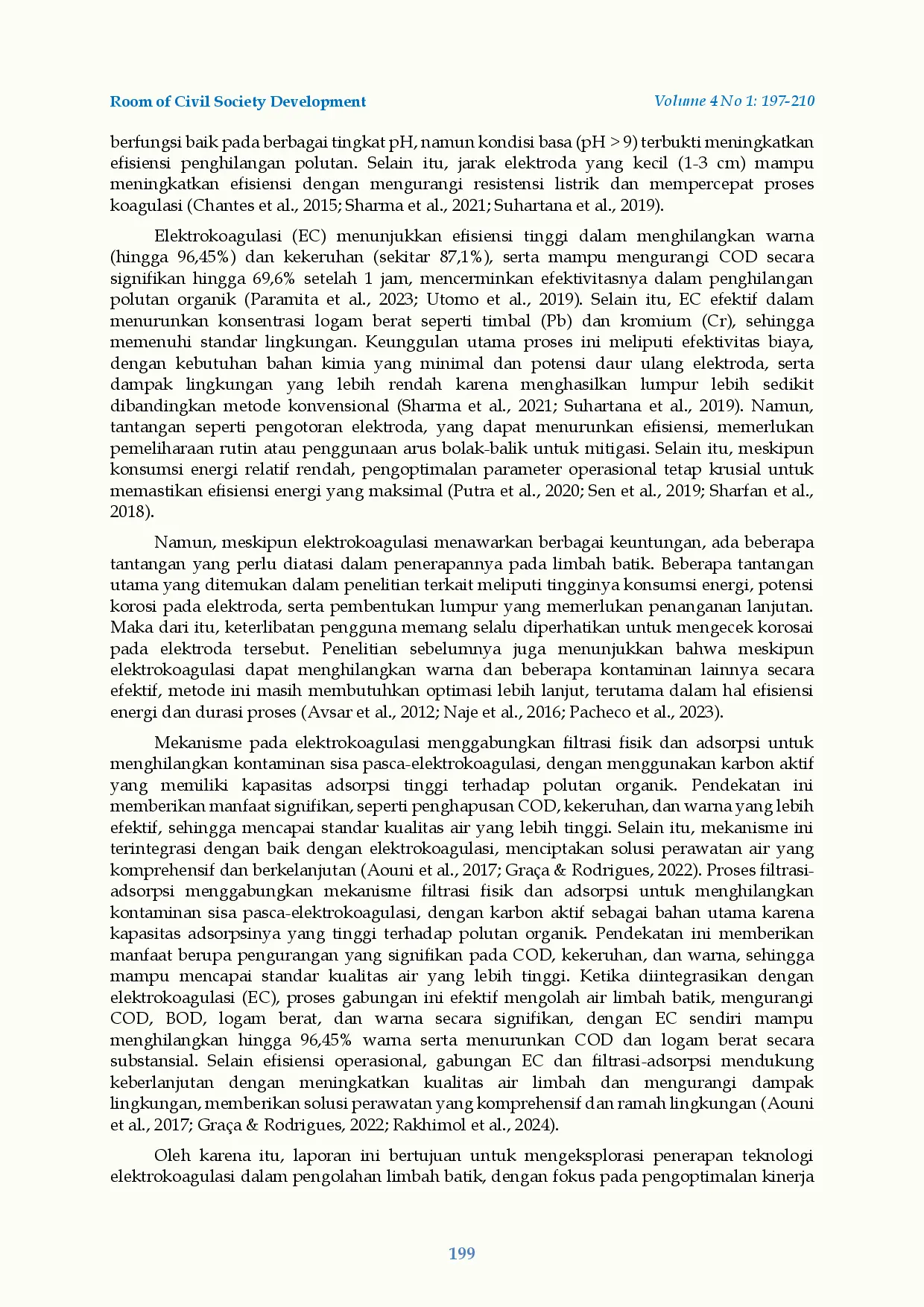 juris Pengolahan Limbah Cair Batik Dengan Elektrokoagulasi Dan FiltrasiAcAdsorbsi Untuk Keberlanjutan