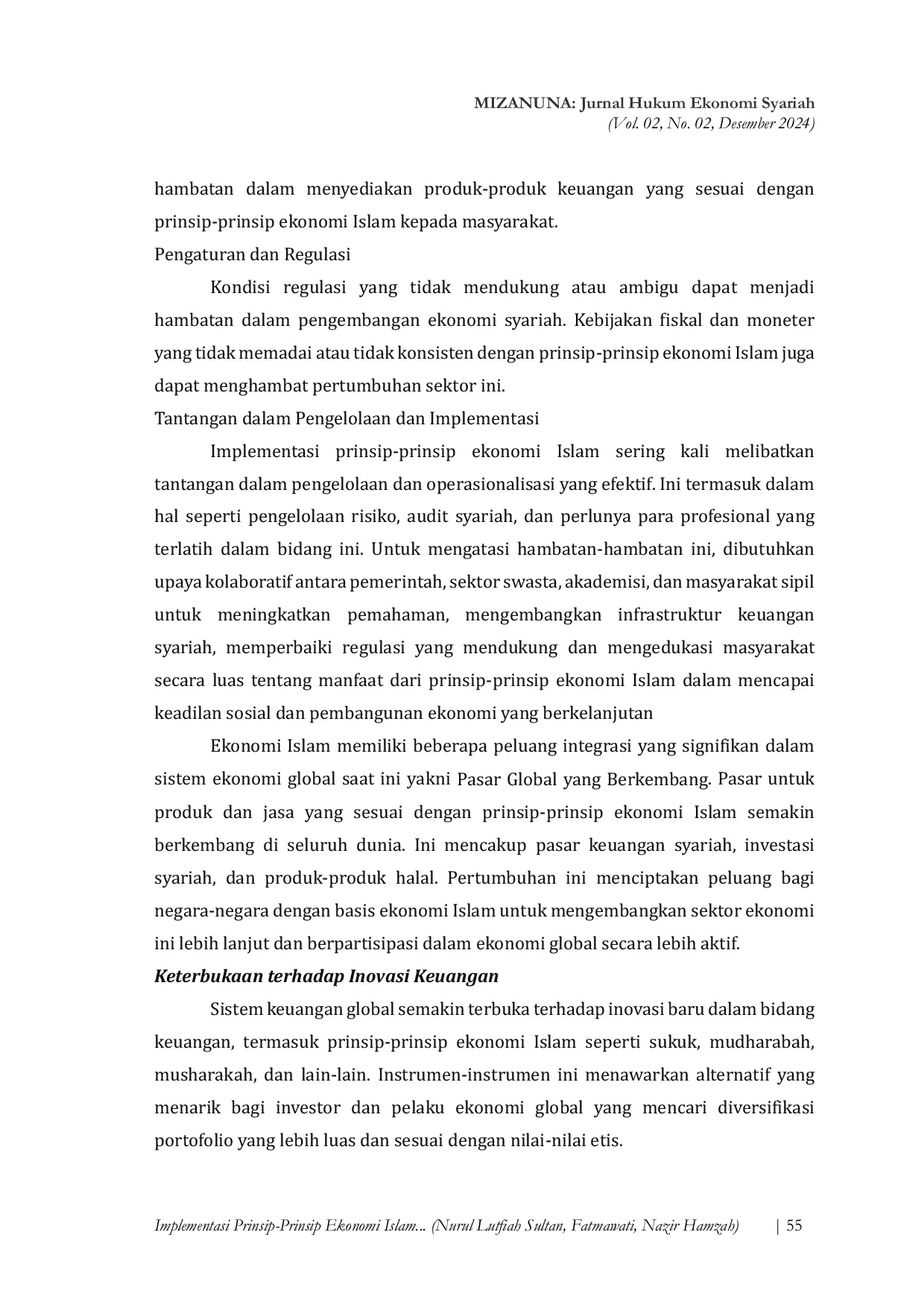 JURIS Implementasi Prinsip Prinsip Ekonomi Islam dalam Mewujudkan Keadilan Sosial di Masyarakat