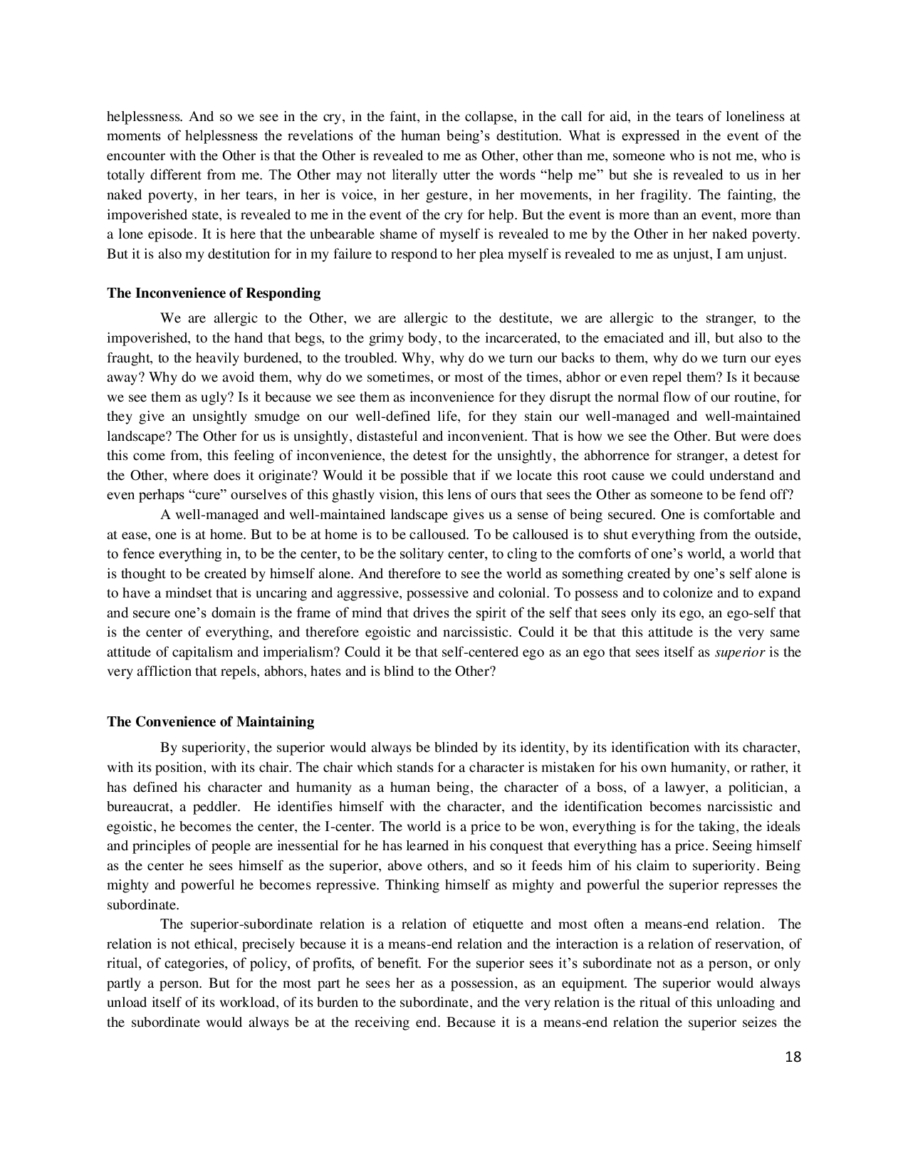 JURIS On Anonymity and Indifference