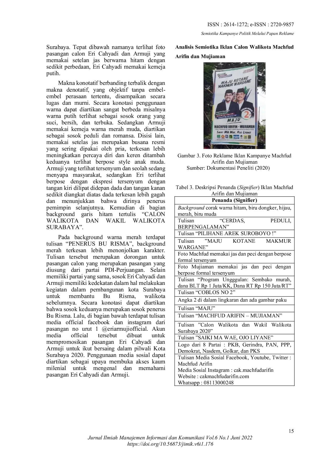 JURIS Semiotika Kampanye Politik Melalui Papan Reklame