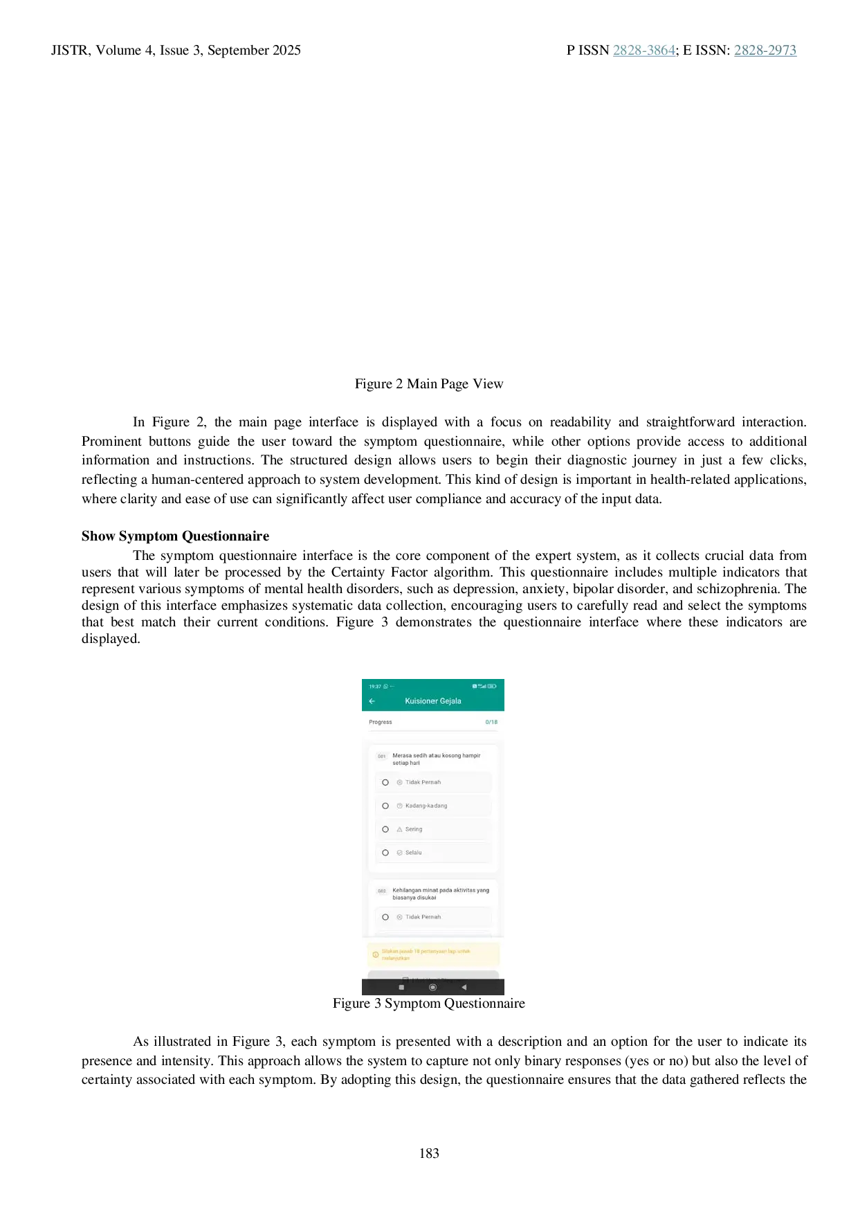 JURIS Intelligent System for Mental Health Disorder Diagnosis Using Certainty Factor Method