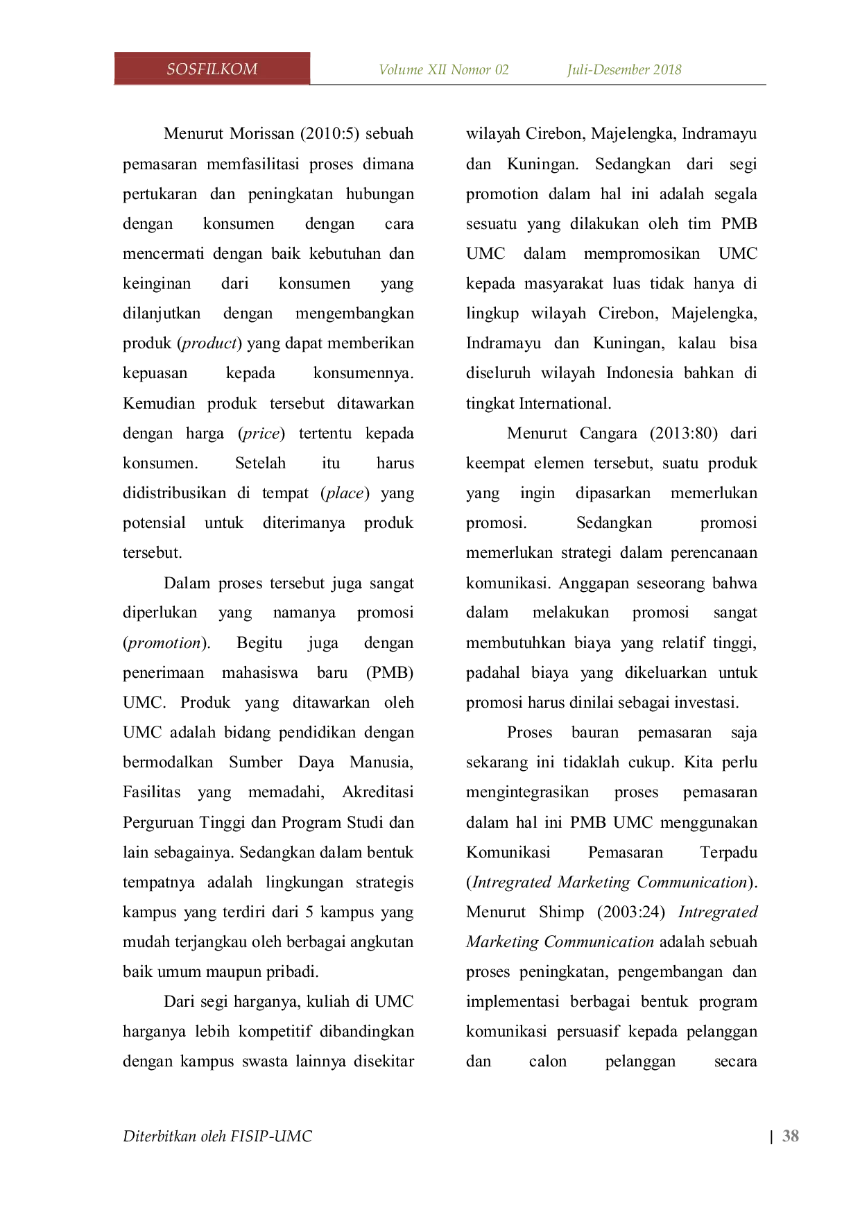 JURIS Strategi Komunikasi Penerimaan Mahasiswa Baru Di Universitas Muhammadiyah Cirebon