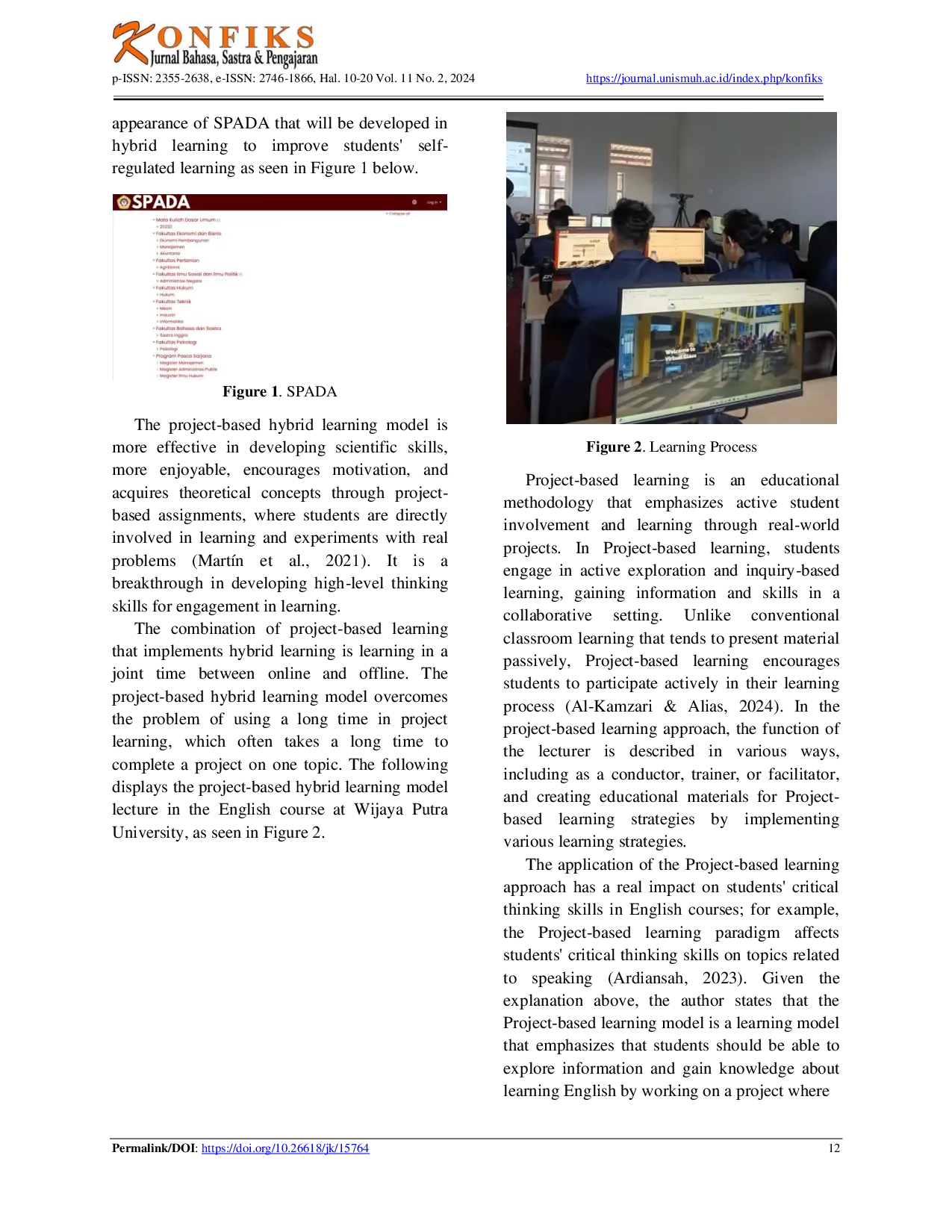JURIS Development Of Self Regulated Learning In The Project Based Hybrid Learning Model To Improve Self Regulated Learning