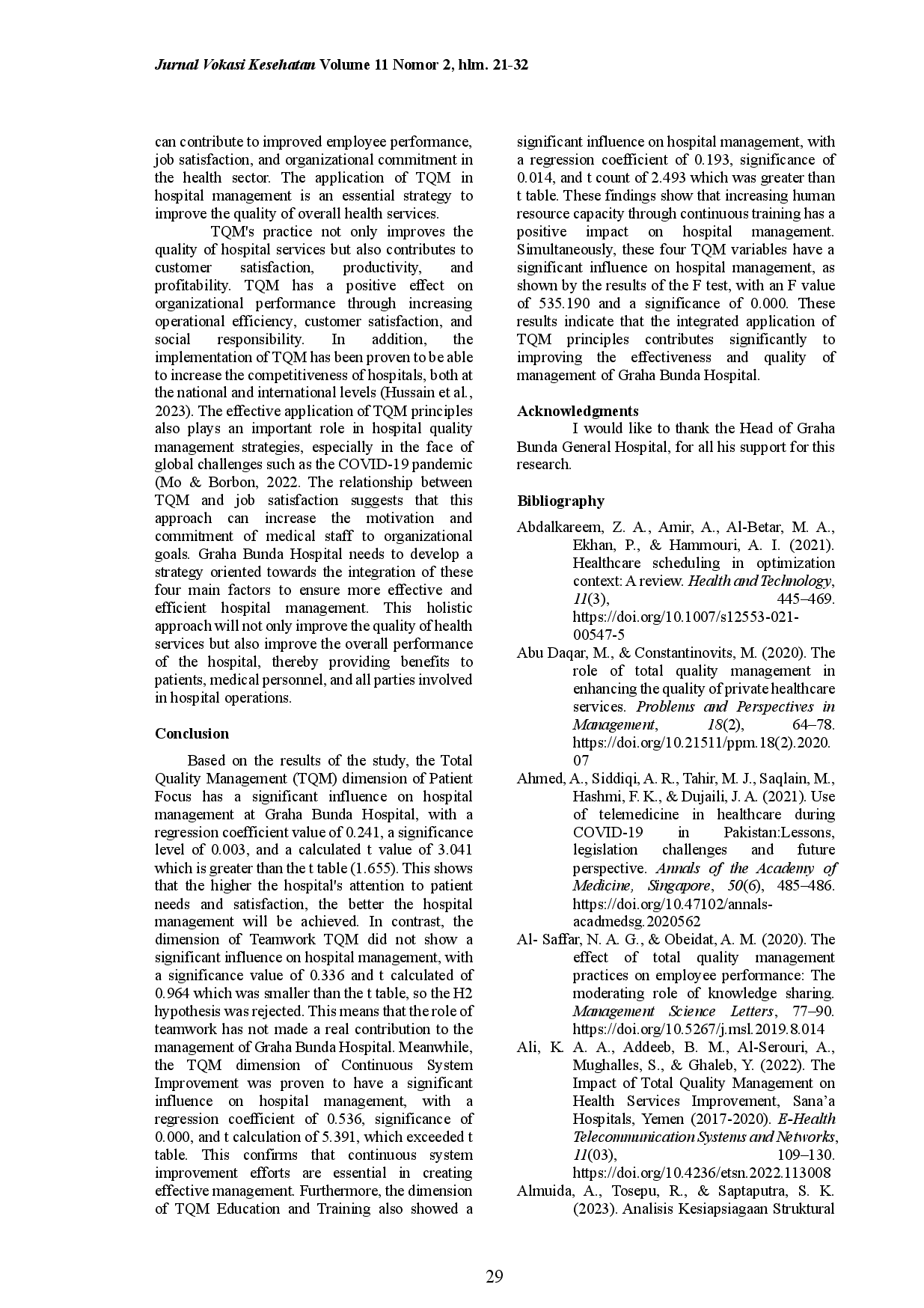 juris Analysis Of Hospital Management Strategies For National Health Insurance Using The Total Quality Management Method