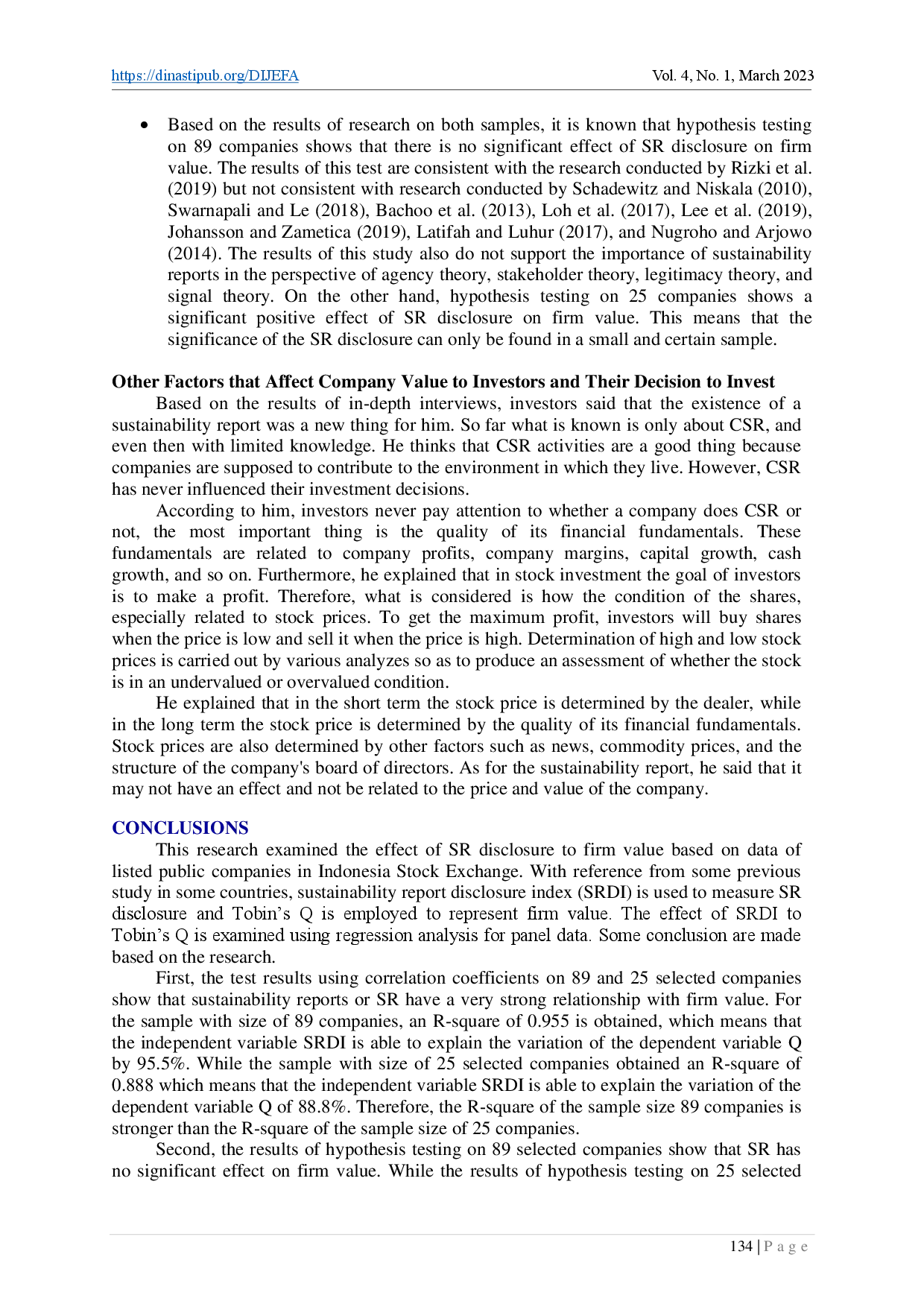 juris Examining The Effect of Sustainability Report Disclosure to Firm Value A Study Based on Listed Public Companies in Indonesia Stock Exchange