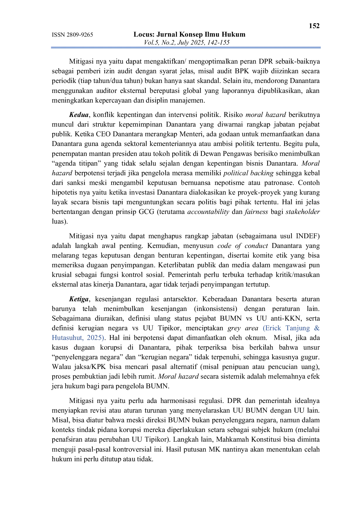 JURIS Danantara Dalam Perspektif Hukum Korporasi Potensi Problem Tata Kelola dan Celah Pengawasan