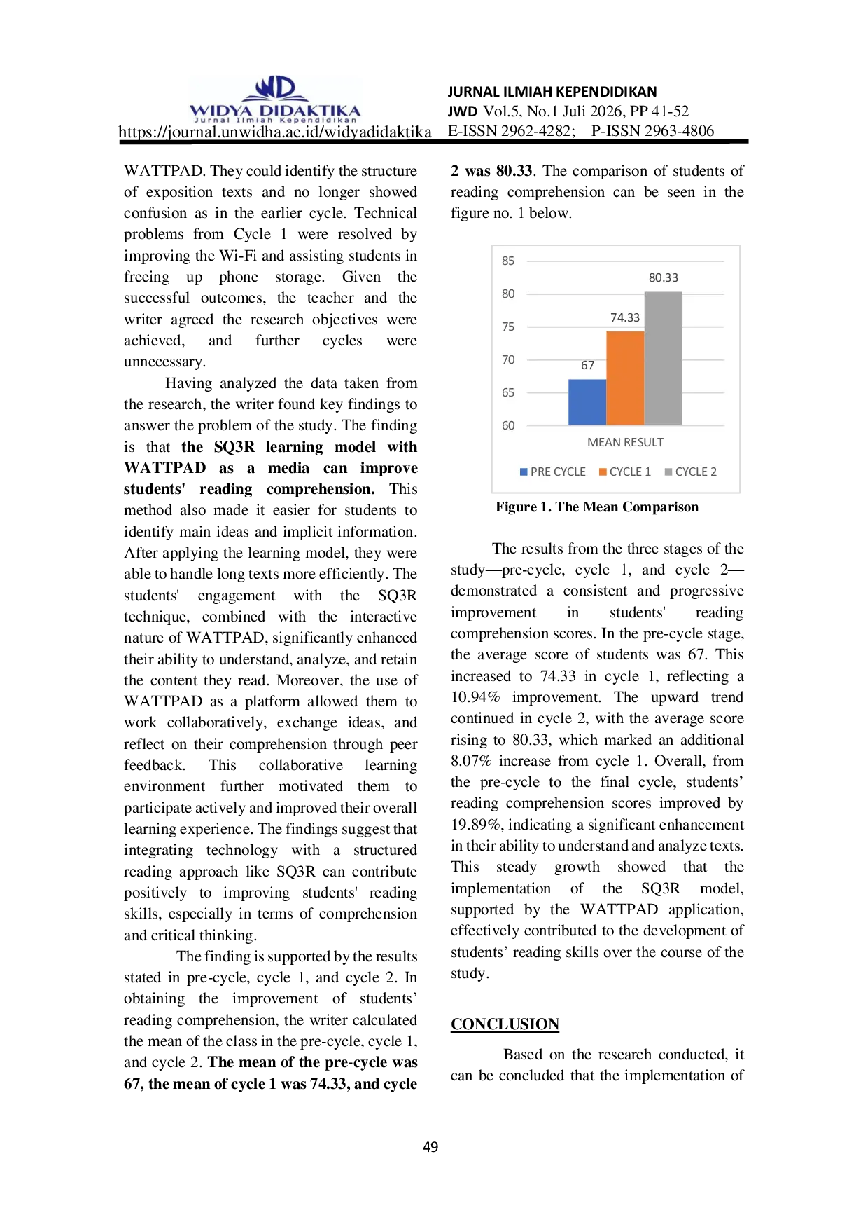 JURIS Improving Reading Comprehension by Applying SQ3R Learning Model Assisted by Wattpad Application Media at Klaten Vocational School in Academic Year 2024 2025
