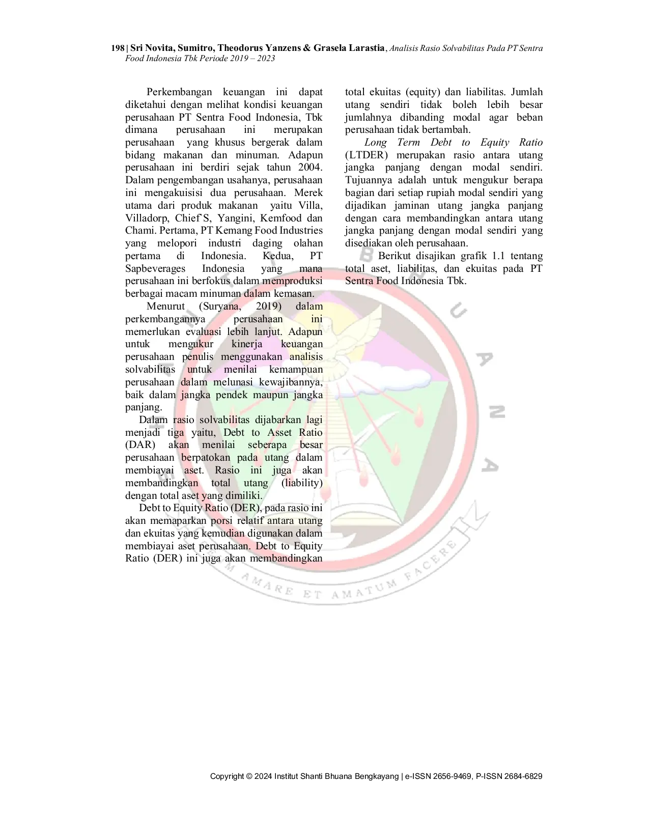 JURIS ANALISIS RASIO SOLVABILITAS PADA PT SENTRA FOOD INDONESIA Tbk PERIODE 2019 2023