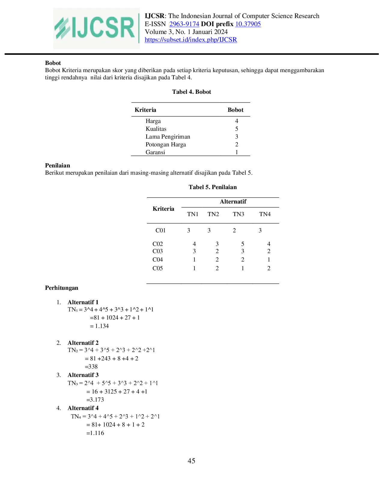 JURIS Sistem Pendukung Keputusan Berbasis Website Pemilihan Supplier Bahan Kain Batik Dengan Metode Perbandingan Eksponential Studi Kasus Toko Batik Azriel