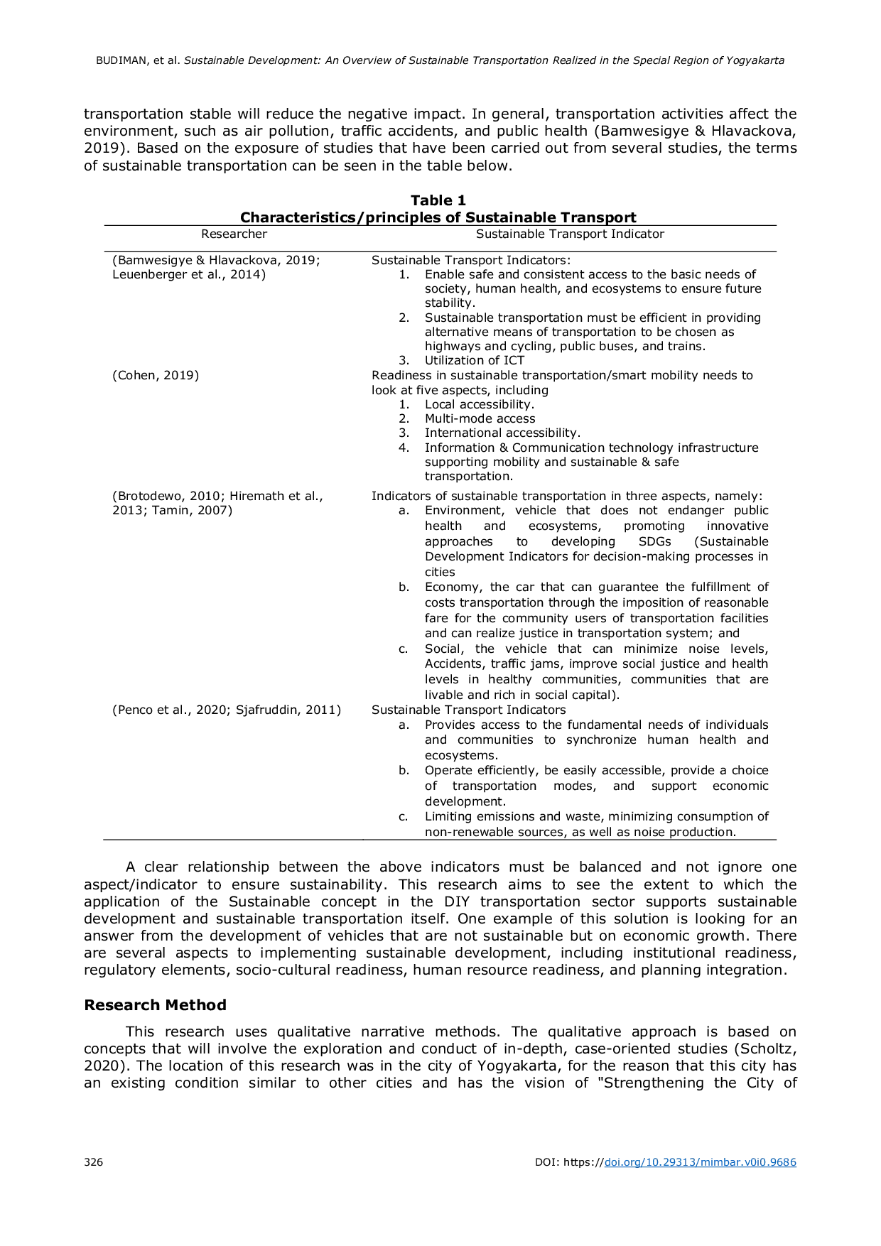 JURIS Sustainable Development An Overview of Sustainable Transportation Realized in the Special Region of Yogyakarta
