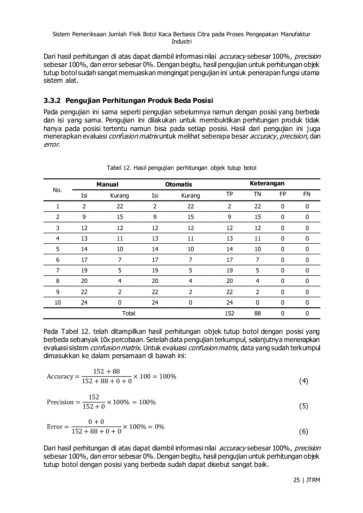 JURIS Sistem Identifikasi Jumlah Produk Berbasis Pengolahan Citra dengan Algoritma YOLO pada Proses Pengepakan Industri Manufaktur