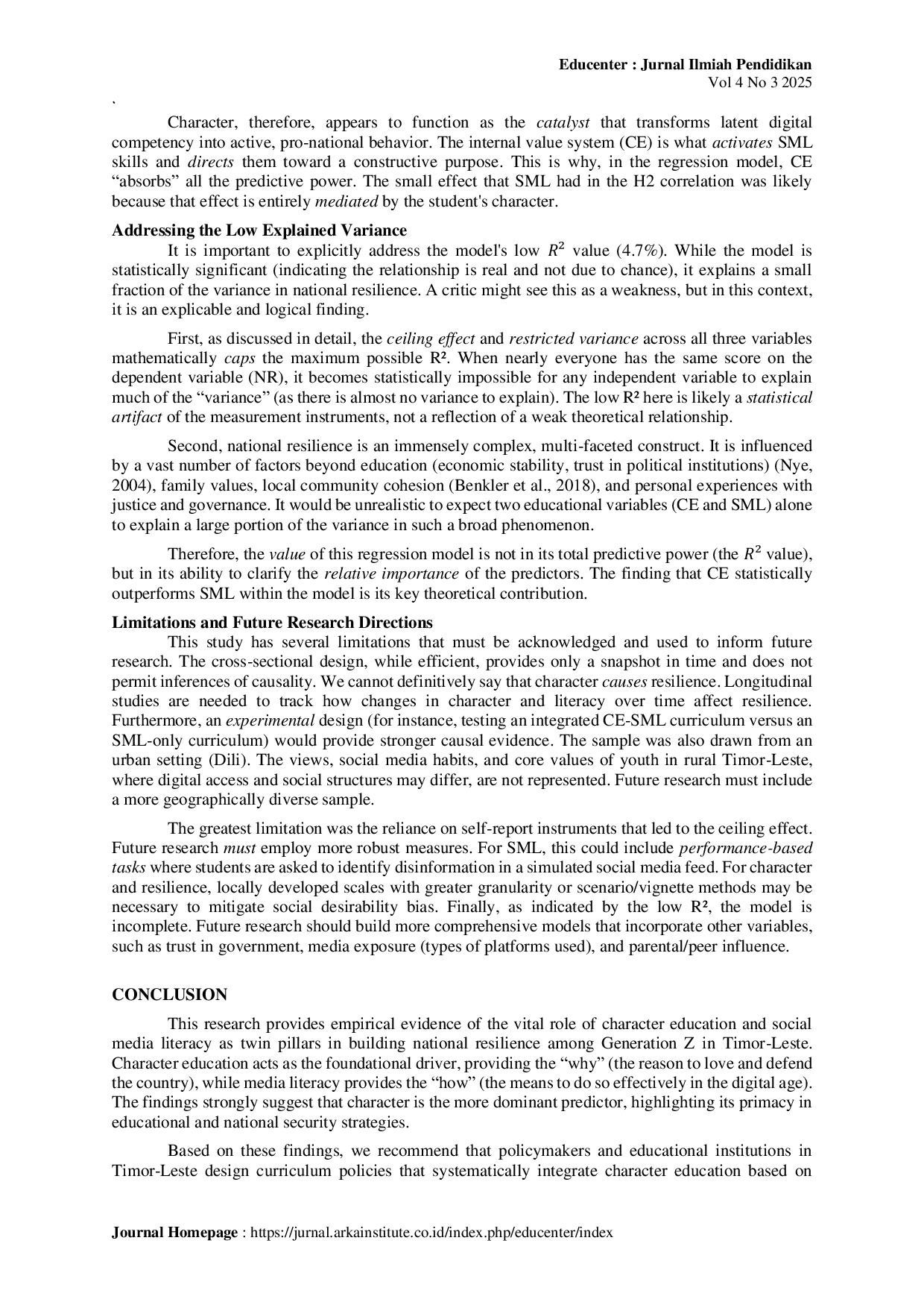 JURIS The role of character education and social media literacy in strengthening national resilience among Generation Z in Timor Leste
