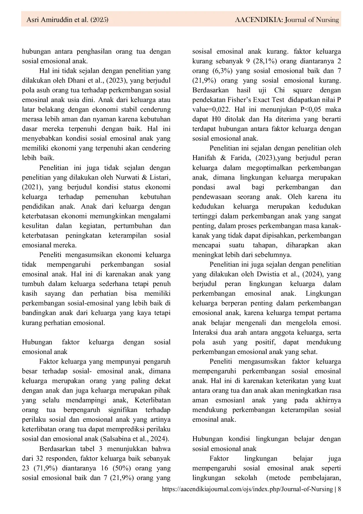 JURIS Analysis of Factors Influencing the Socio Emotional Development of Elementary School Children at the Advent Education Foundation in Palopo City 2025