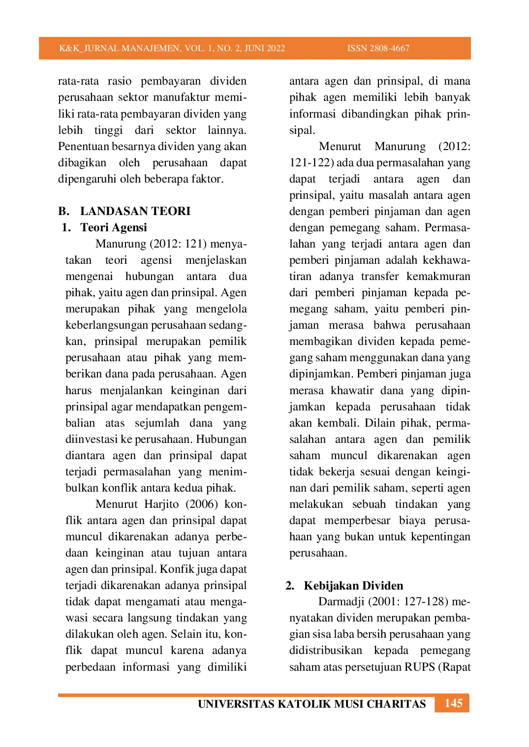 JURIS Pengaruh Kebijakan Hutang Likuiditas Dan Profitabilitas Terhadap Kebijakan Dividen Dengan Firm Life Cycle Sebagai Variabel Moderasi