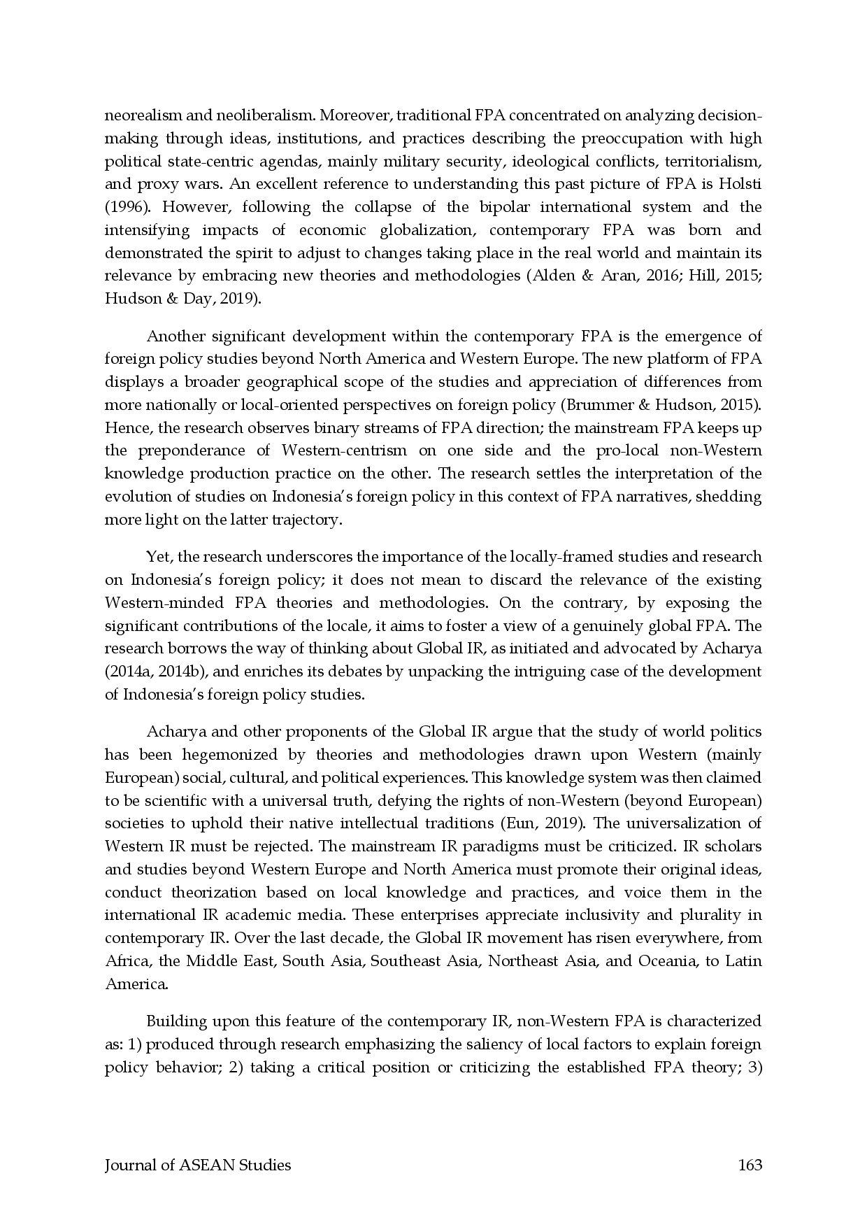 juris Approaches to Indonesia s Foreign Policy Area Studies FPA Theory and Global IR