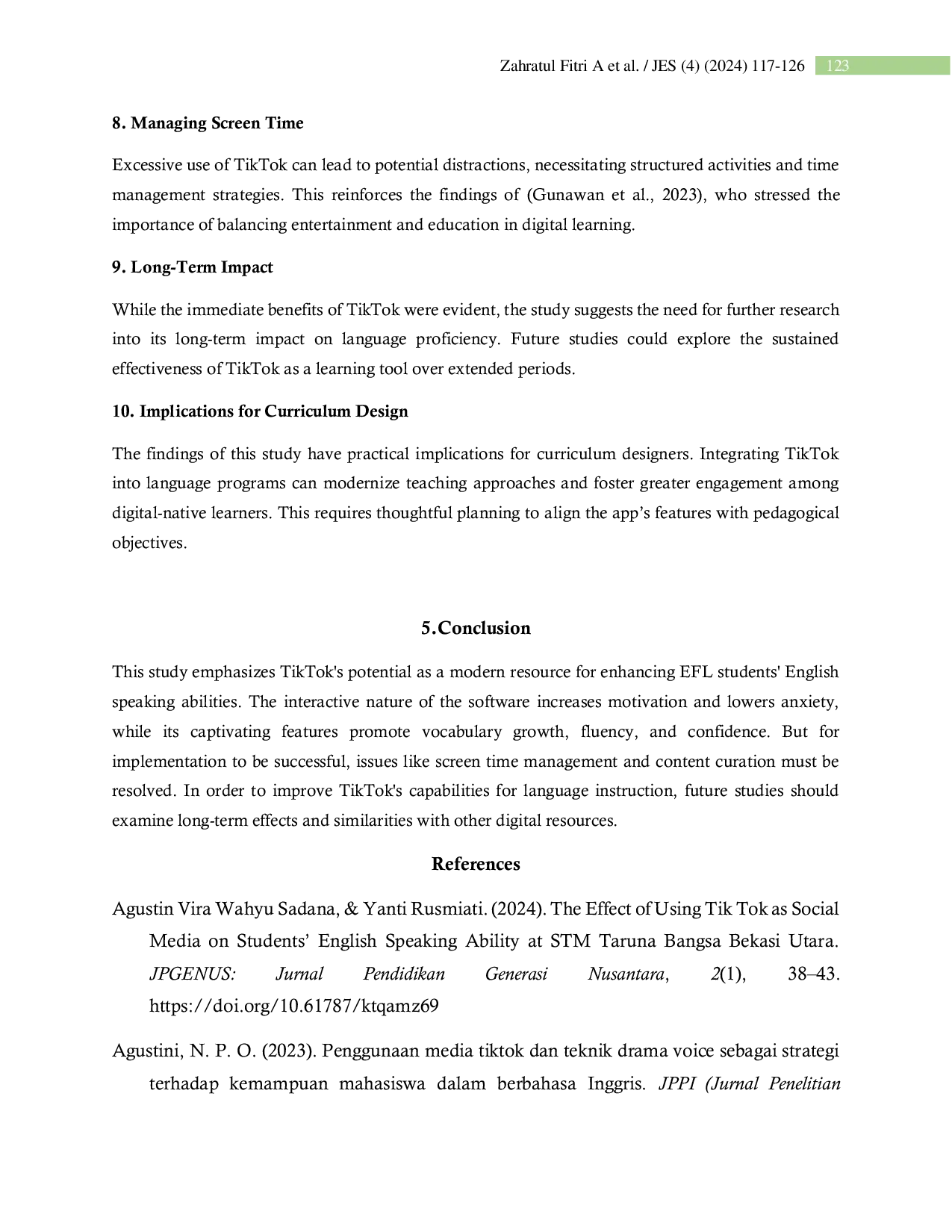 JURIS Leveraging TikTok to Enhance English Speaking Skills among EFL Students