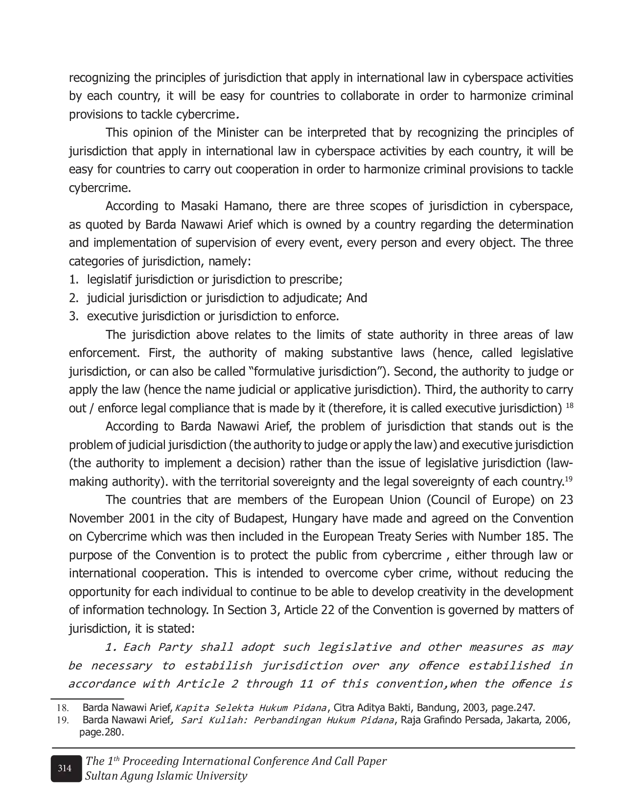 JURIS Law Enforcement Jurisdiction In Cybercrime