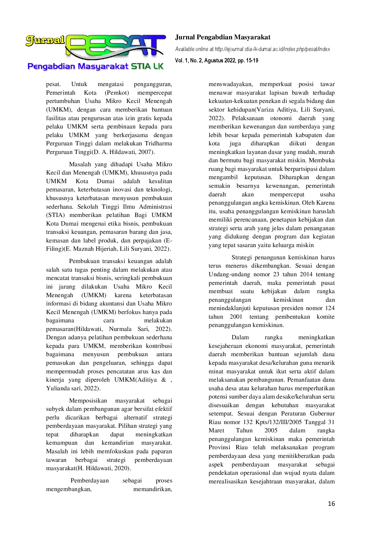 juris Pelayanan Manajemen Keuangan Uek Sp Se Kota Dumai