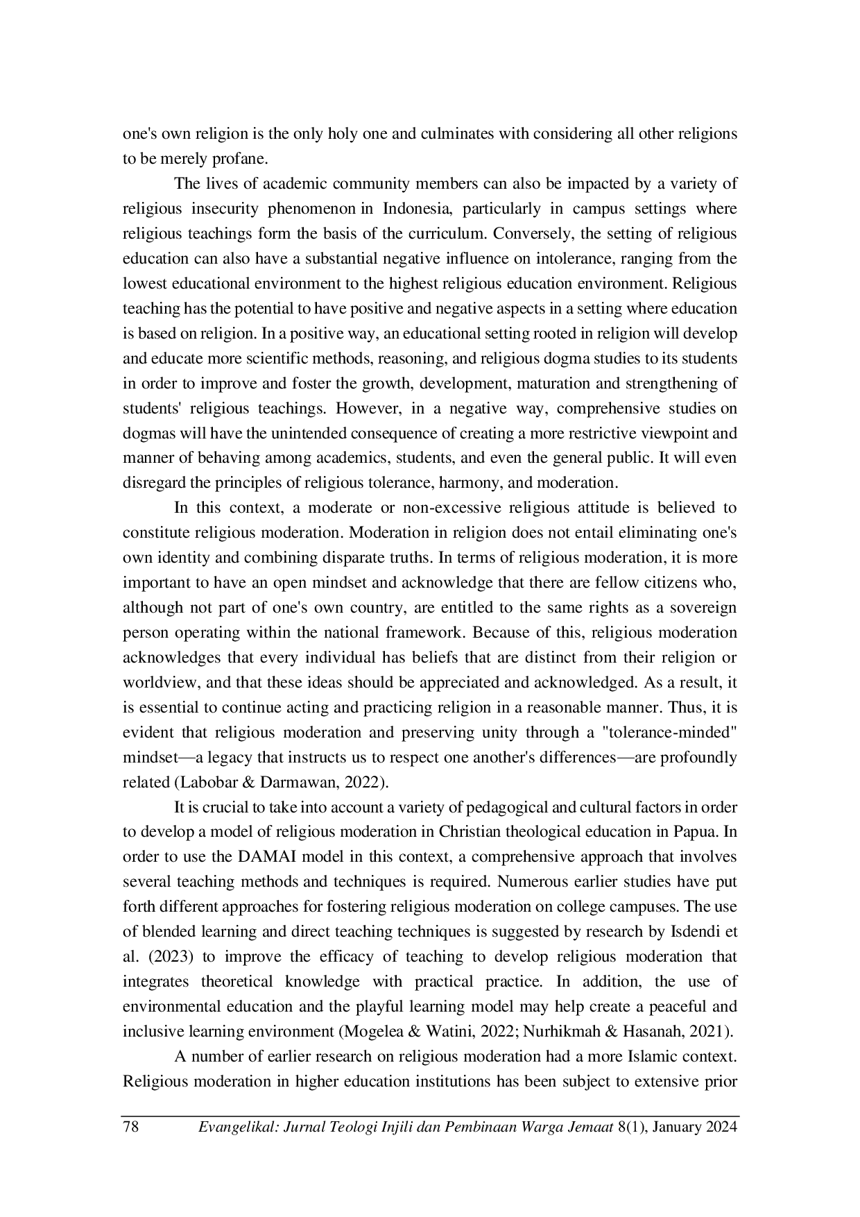 juris DAMAI Model as a Prototype of Religious Moderation