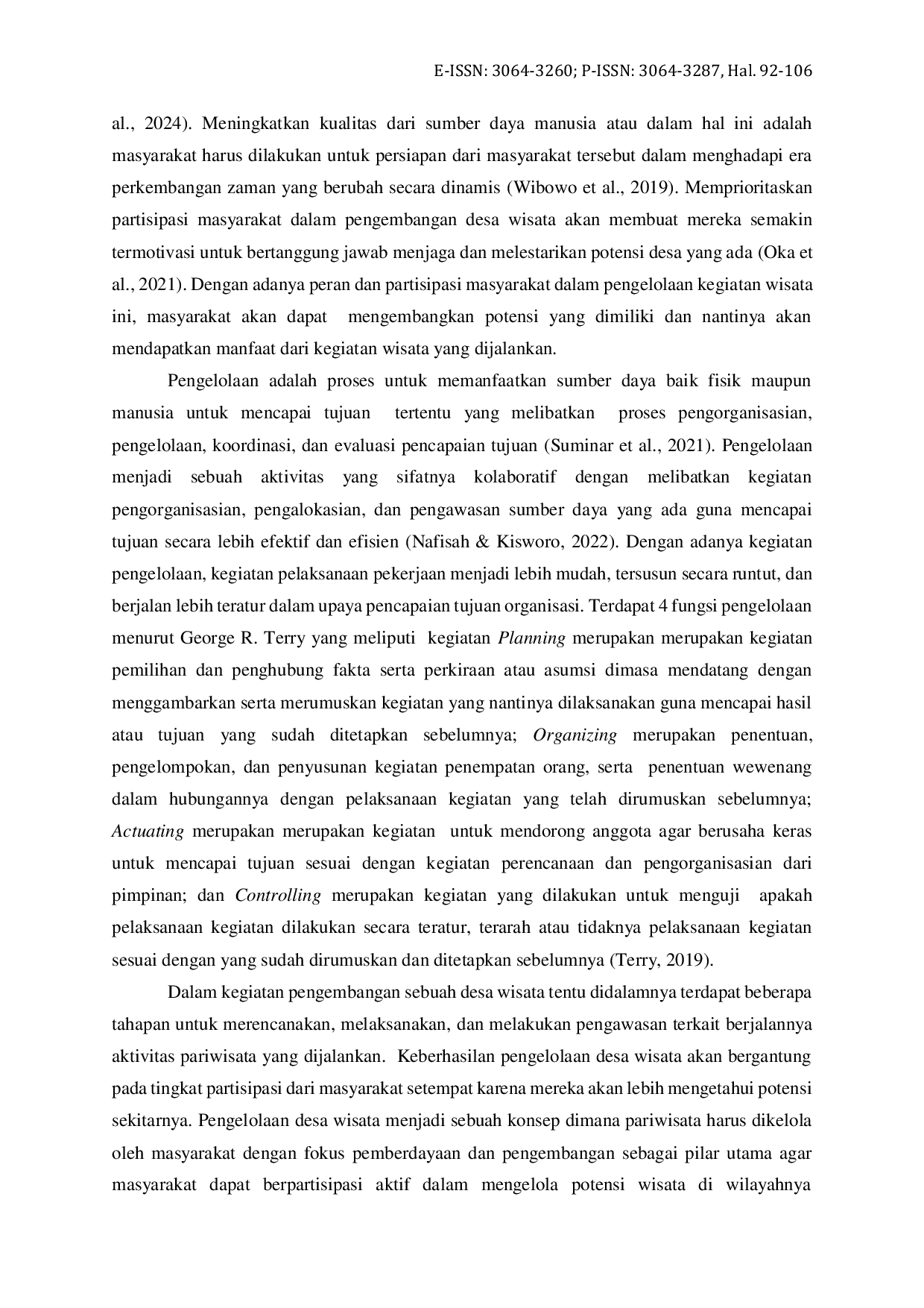 JURIS Pengelolaan Desa Wisata Berbasis Community Based Tourism pada Desa Wisata Kalongan Kecamatan Ungaran Timur Kabupaten Semarang