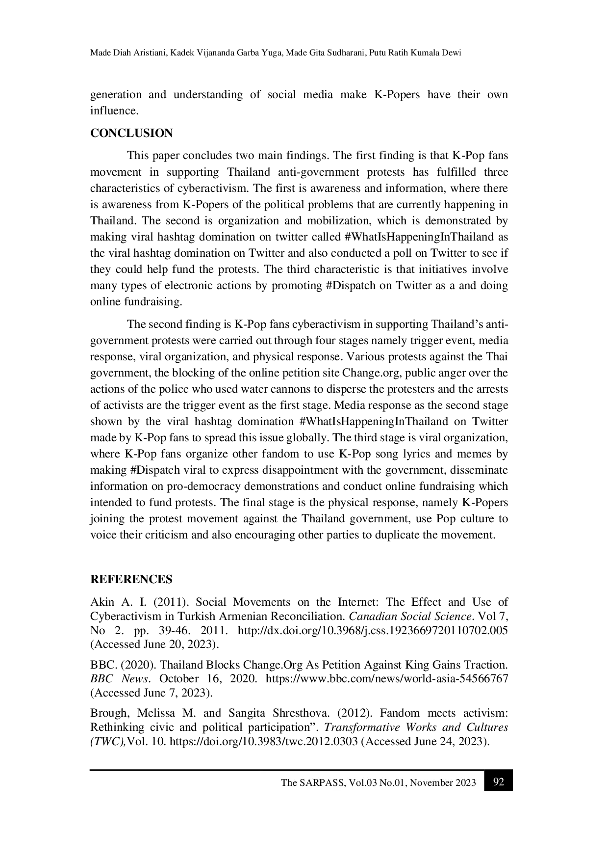 JURIS Fan Activism K Pop Fans Movement in Thailand s 2020 Protests