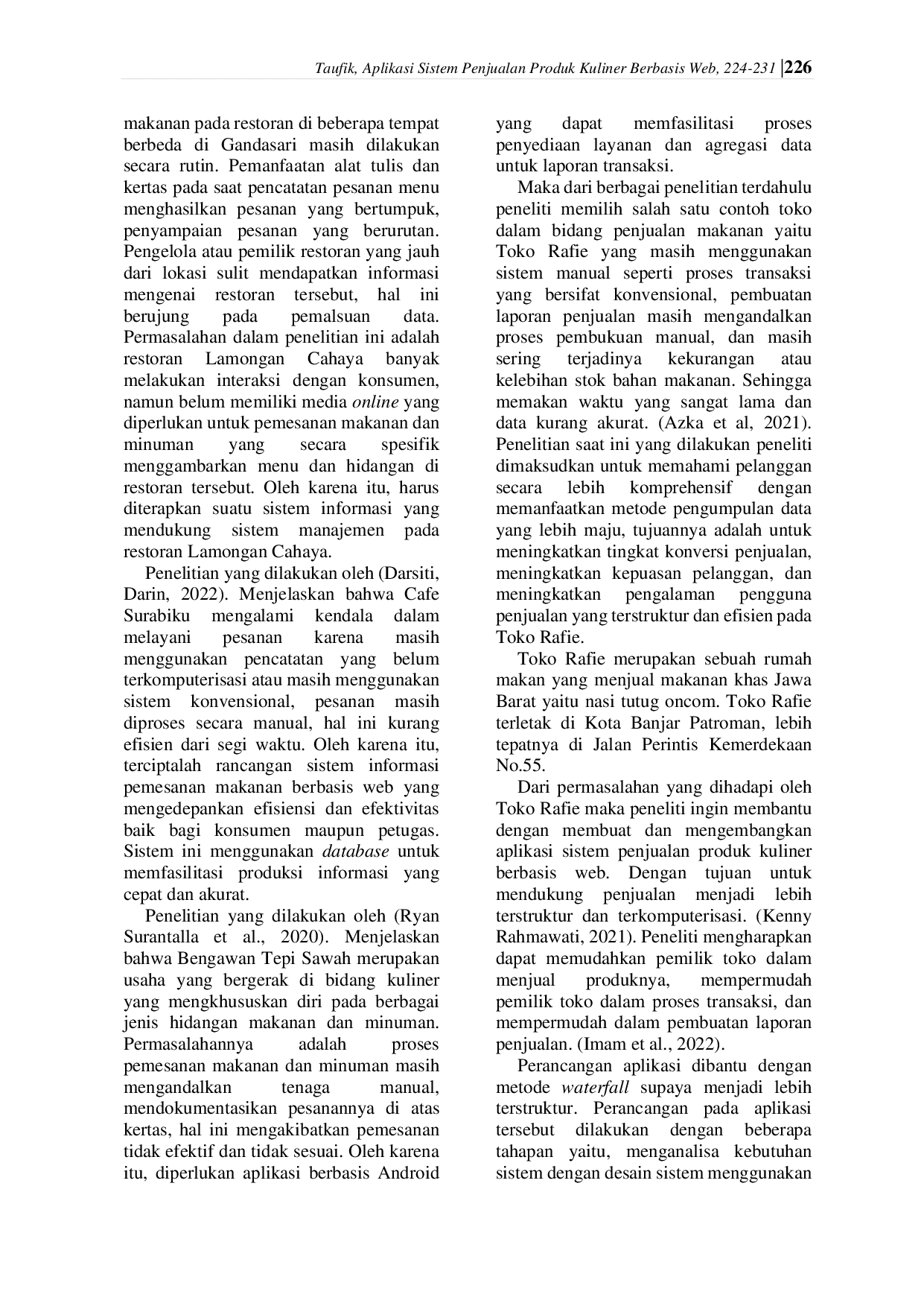 JURIS Aplikasi Sistem Penjualan Produk Kuliner Berbasis Web