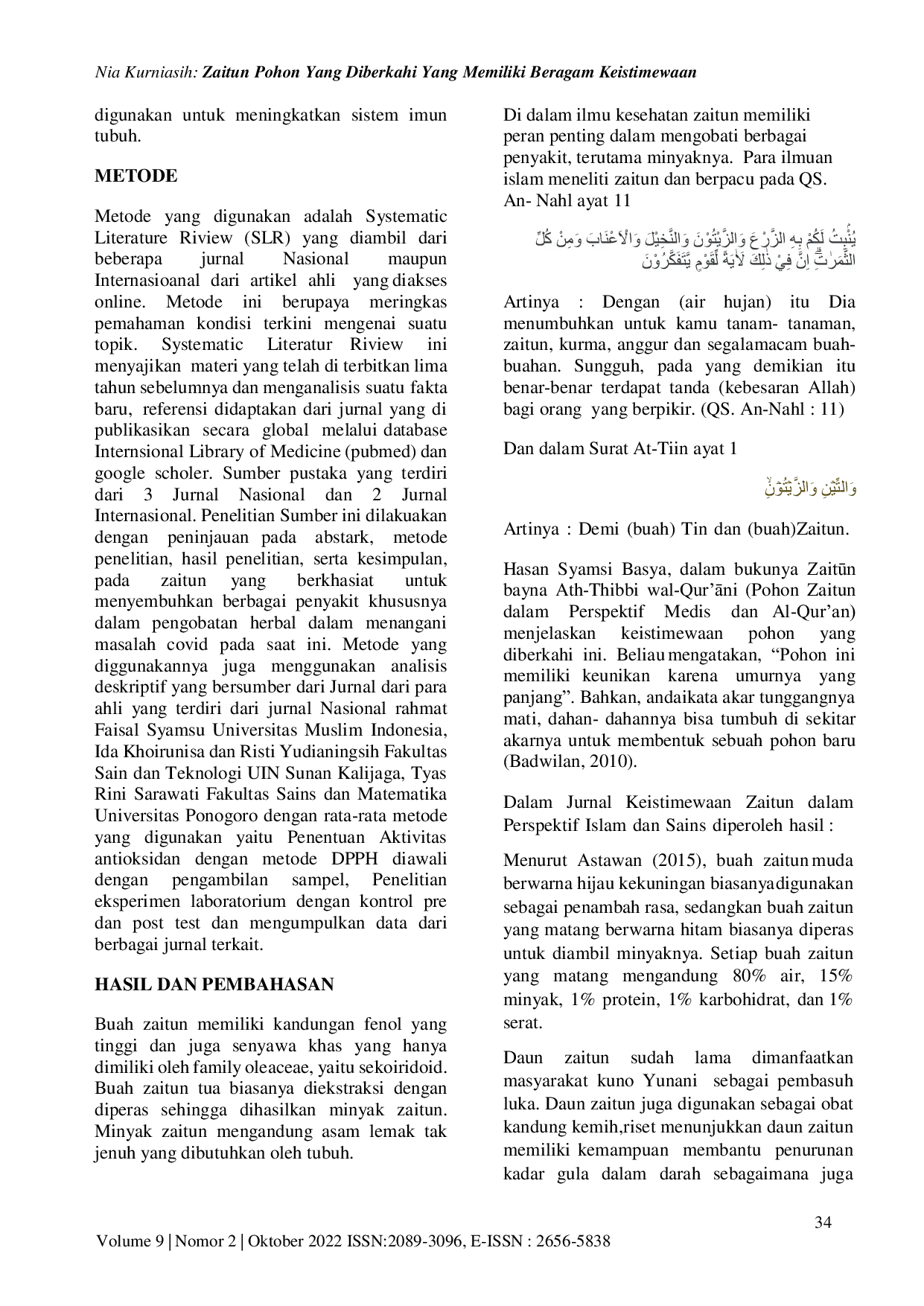 JURIS Zaitun Pohon Yang Diberkahi Yang Memiliki Beragam Keistimewaan
