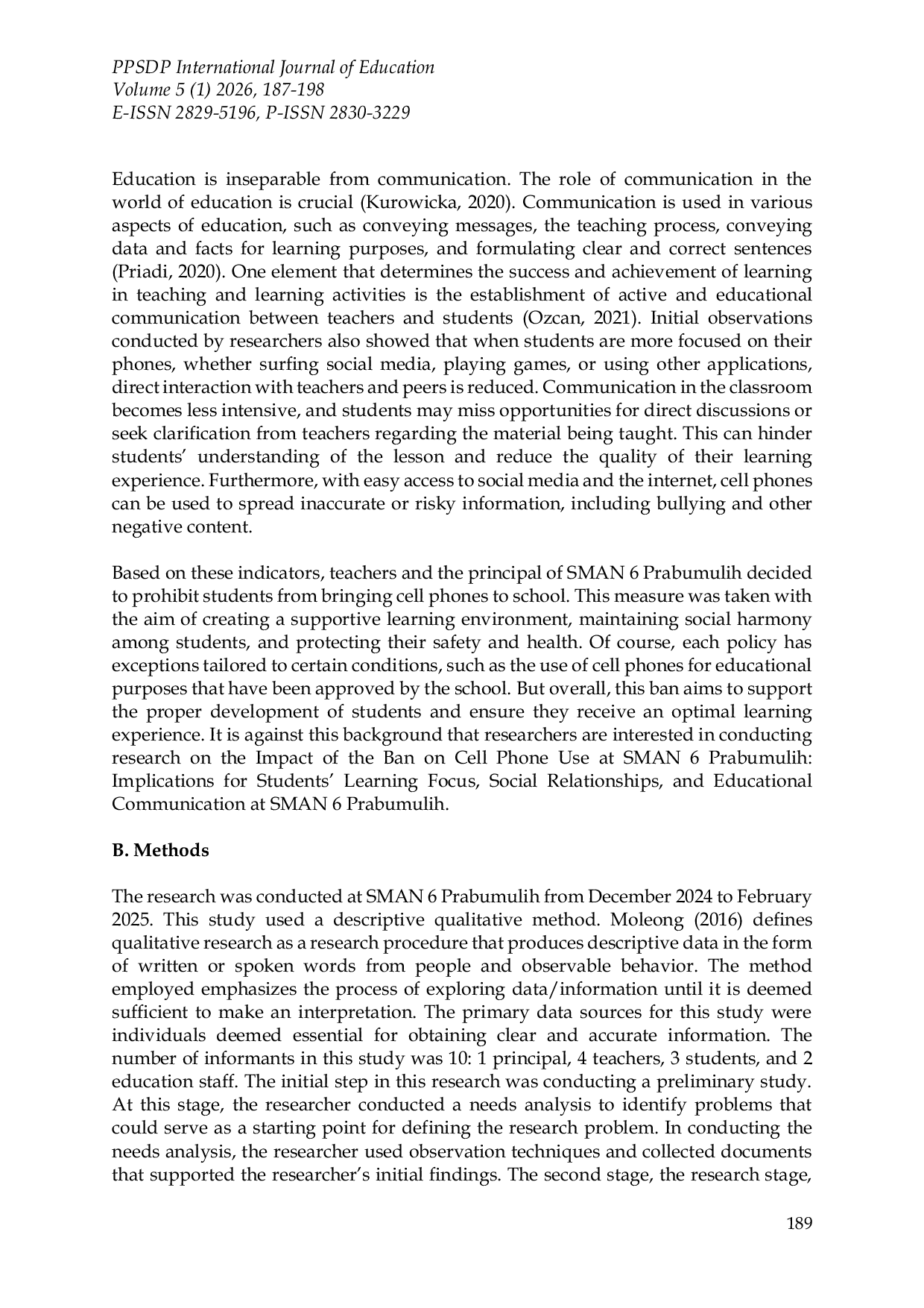 JURIS Analysis of the Impact of the Ban on Cellphone Use Implications on Students Learning Focus Social Relationships and Educational Communication