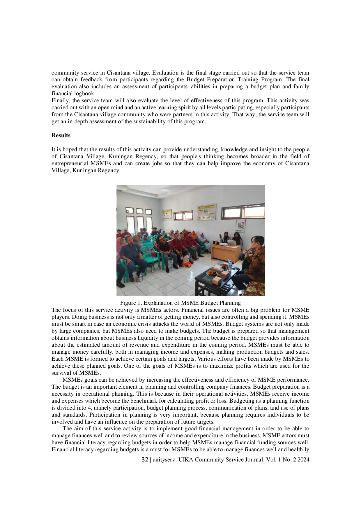 juris Increasing Operational Profits through Budget Preparation Training for MSMEs in Cisantana Kuningan District