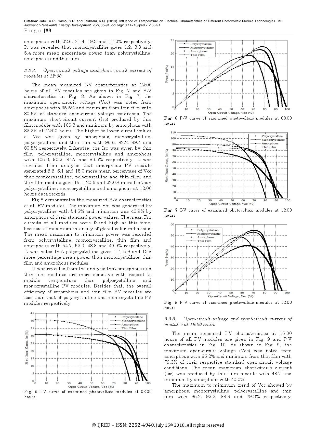 juris Influence of Temperature on Electrical Characteristics of Different Photovoltaic Module Technologies