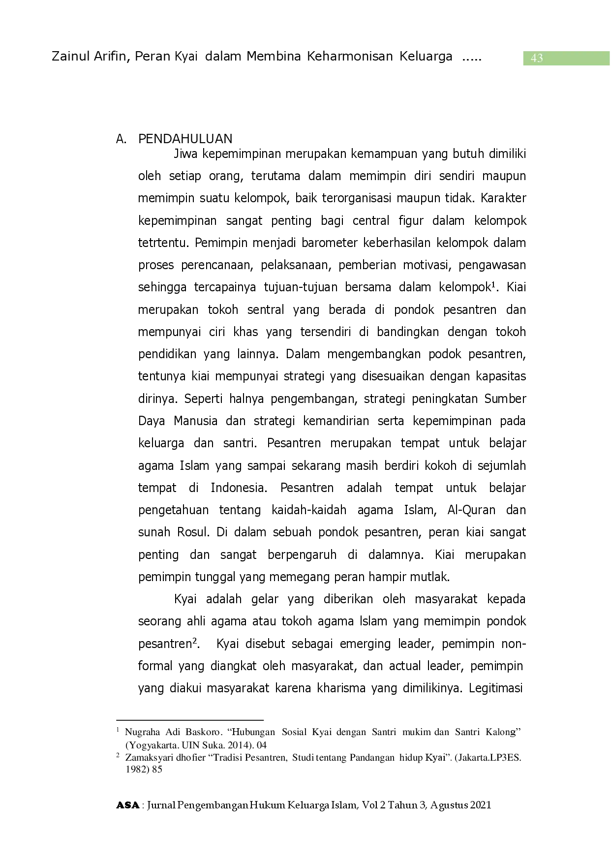 juris Peran Kyai Dalam Membina Keharmonisan Keluarga Pondok Pesantren