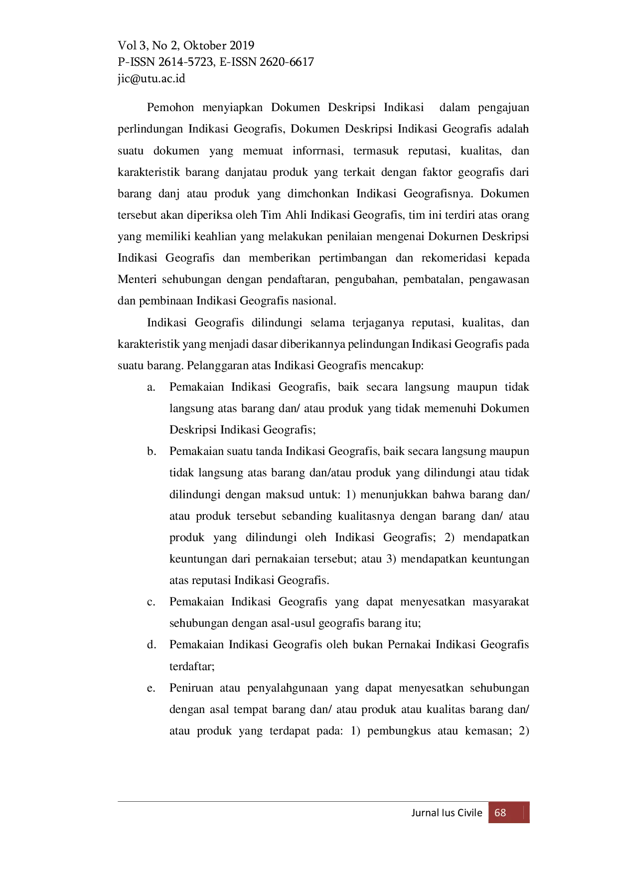 JURIS Tinjauan Yuridis Indikasi Geografis Sebagai Hak Kekayaan Intelektual Non Individual Komunal