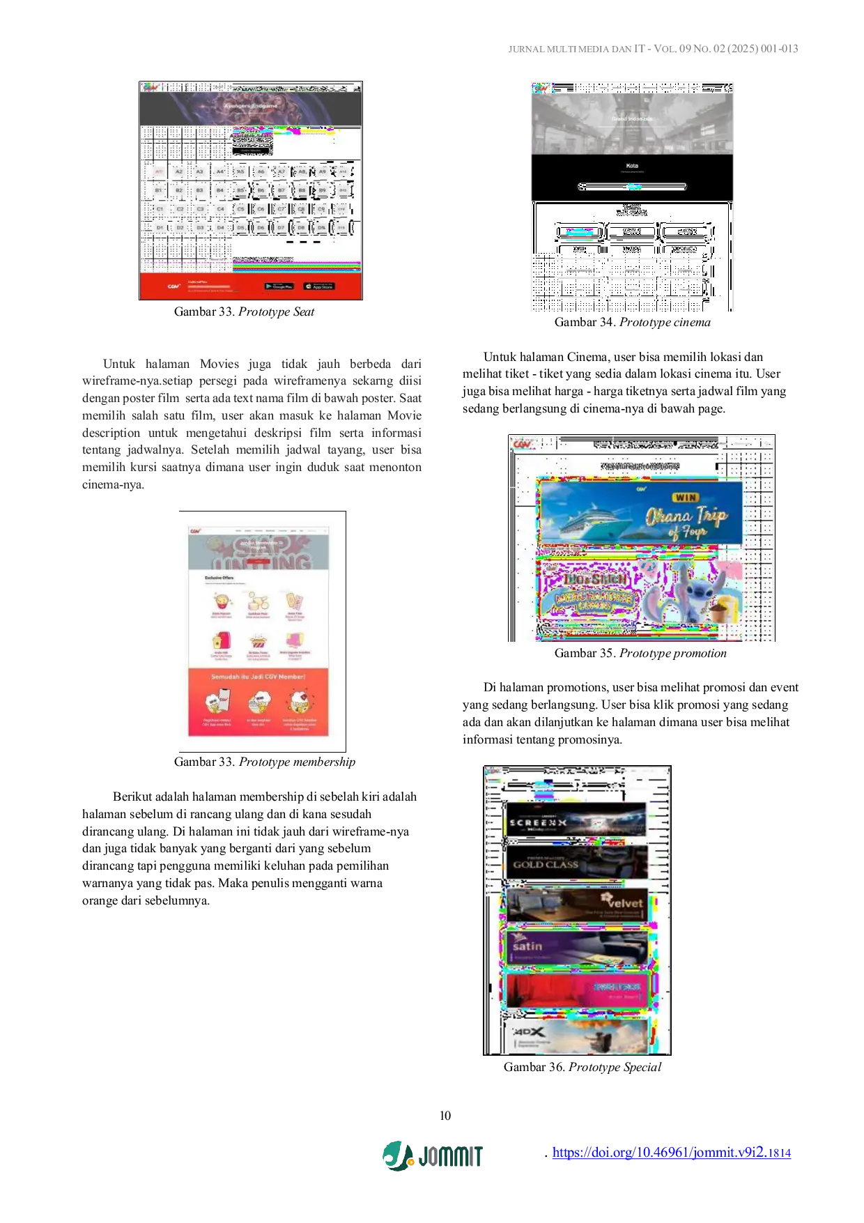 JURIS Perancangan User Interface Dengan Figma Prototype Pada Website CGV Dengan Metode Design Thinking