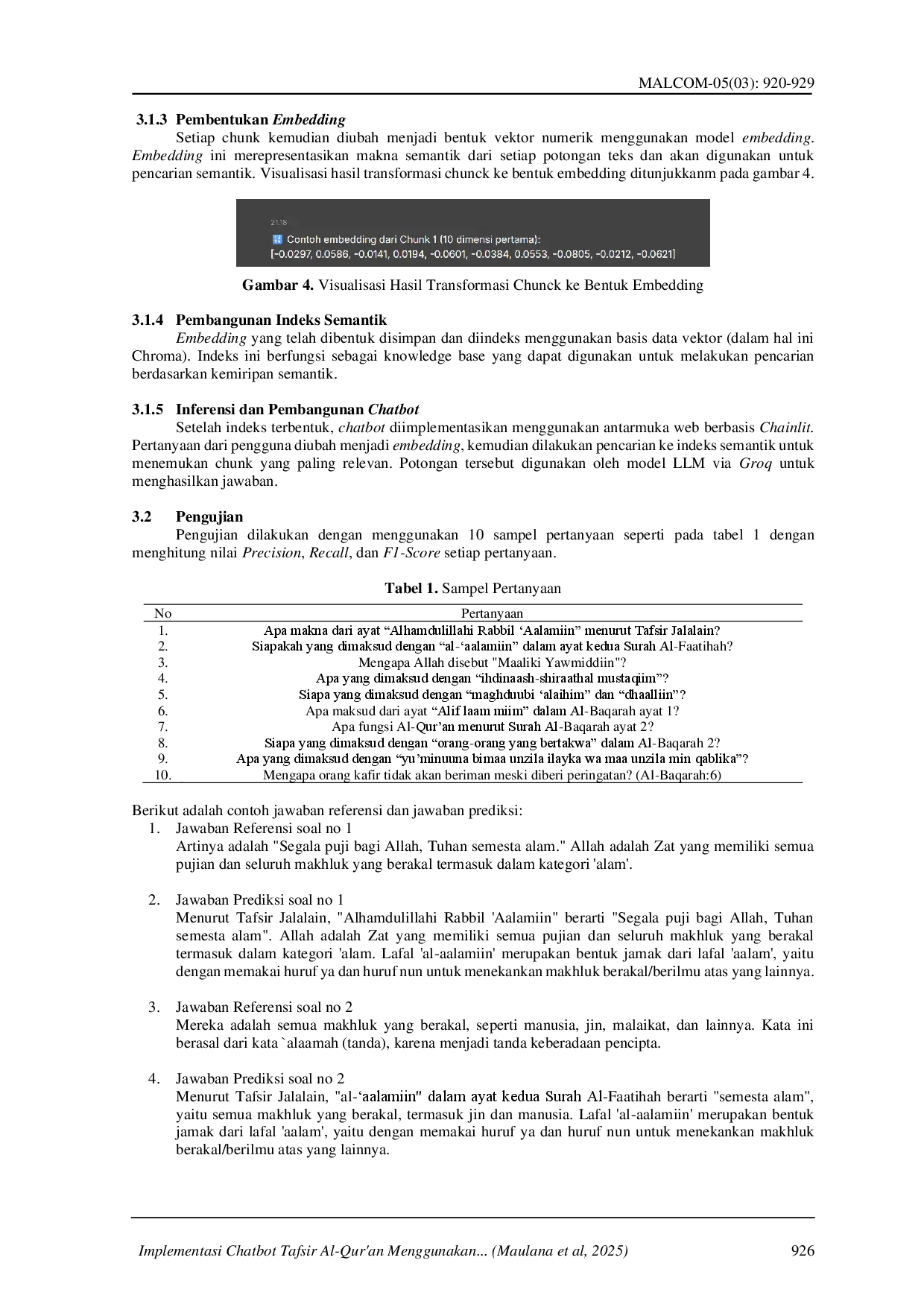 juris Implementasi Chatbot Tafsir Al Qur an Menggunakan Chainlit dengan Pendekatan Groq