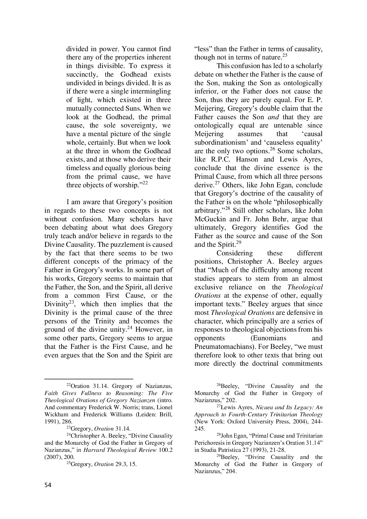 JURIS The Trinitarian Reflection On The Primacy Of God The Father