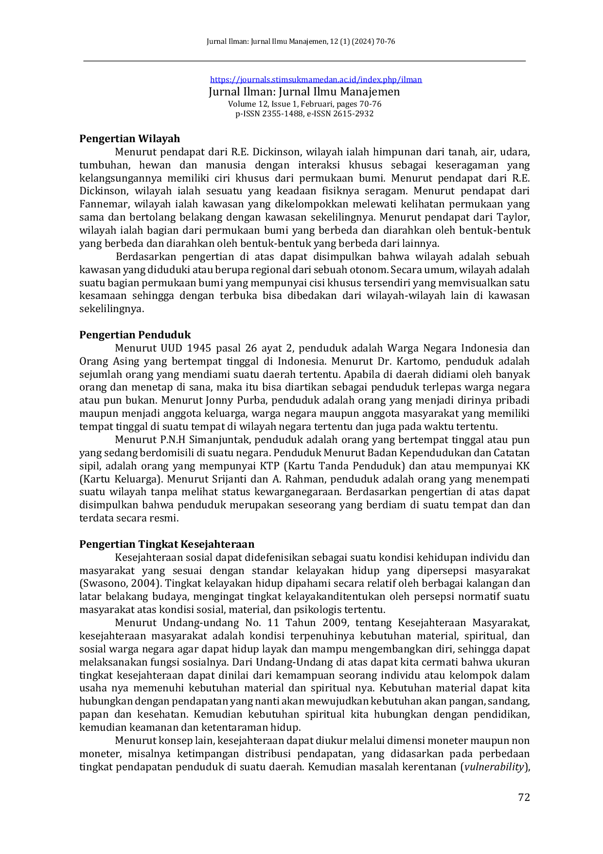 JURIS Analisis Dampak Pandemi Covid 19 Terhadap Penurunan Tingkat Kesejahteraan Masyarakat Di Desa Cempedak Lobang Kabupaten Serdang Bedagai