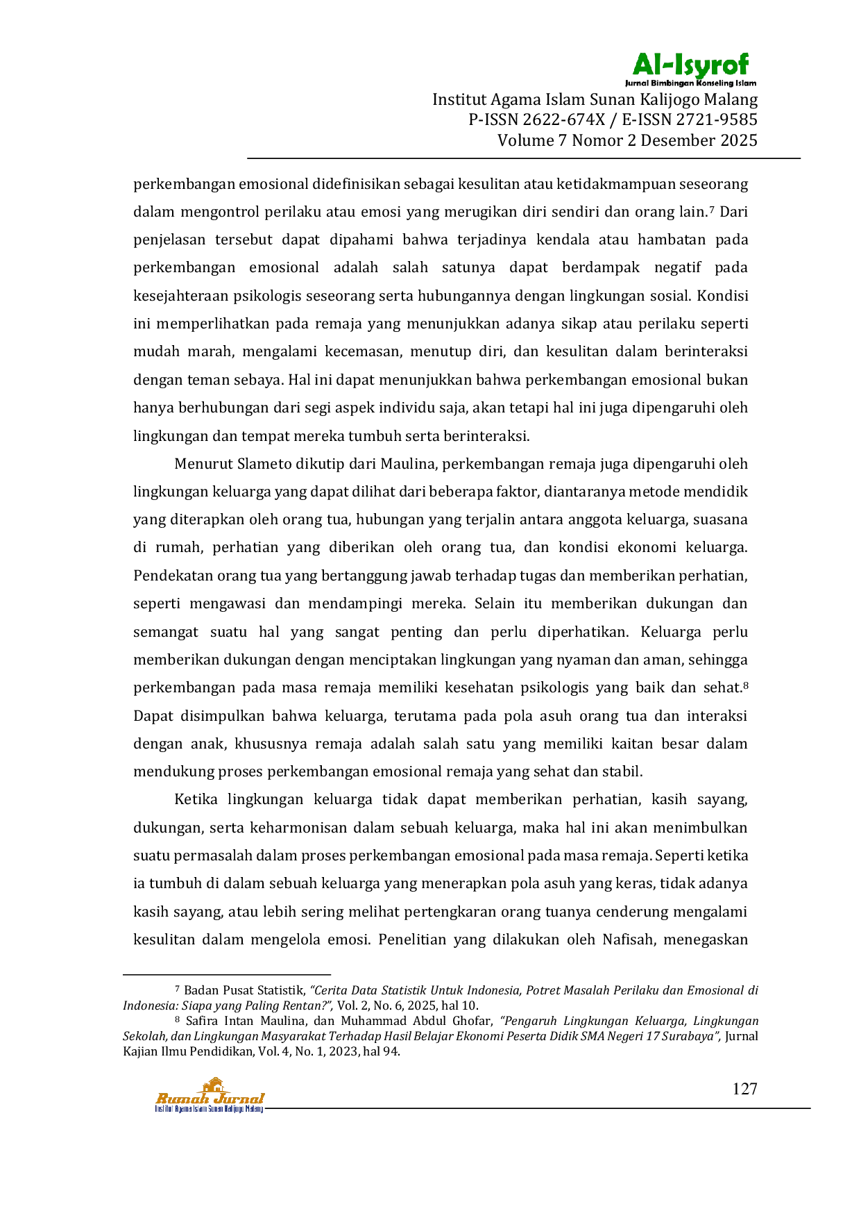 JURIS Dampak Fatherless Terhadap Perkembangan Emosional Remaja