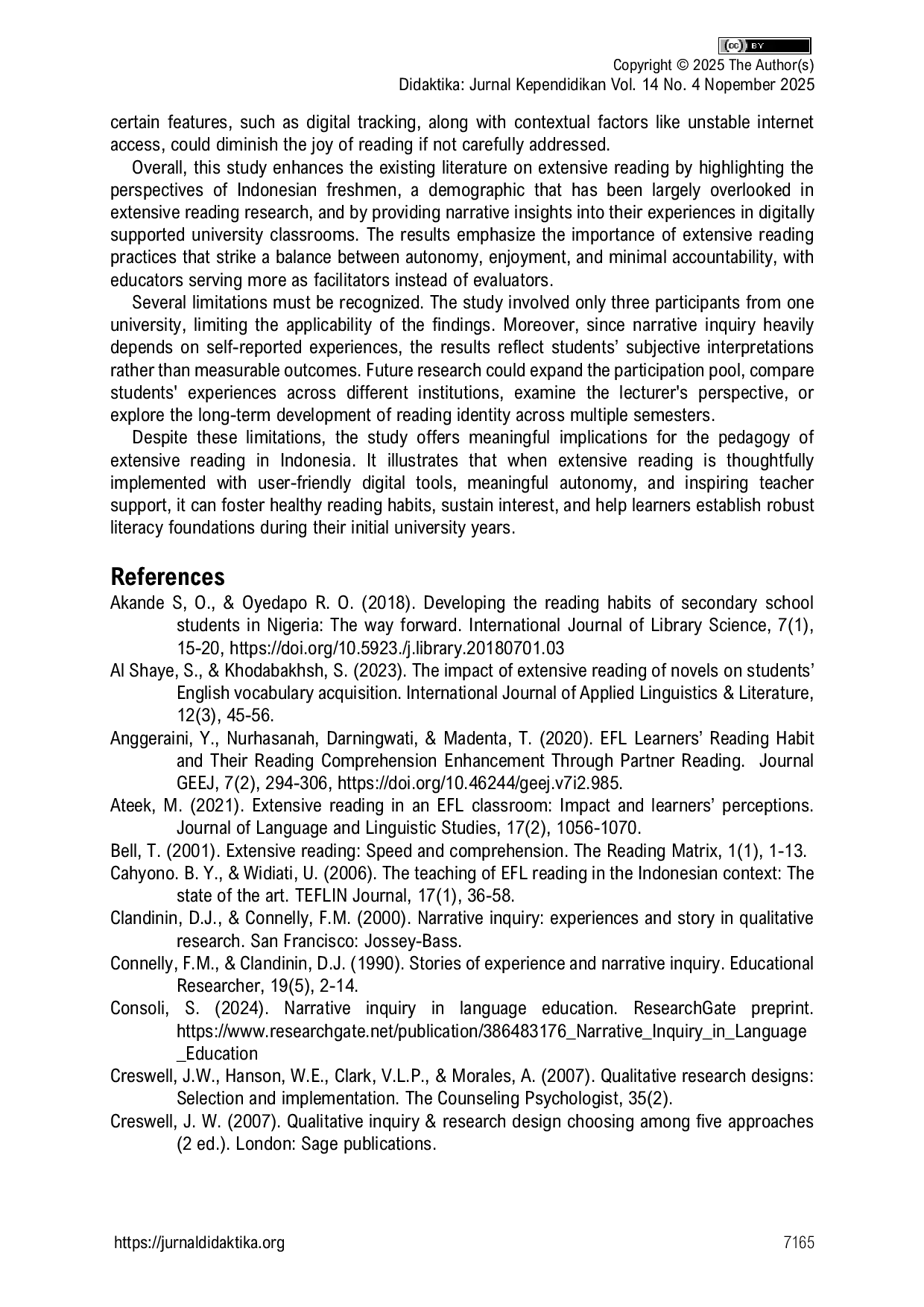 JURIS Fresh Voices on Extensive Reading A Narrative Study of Indonesian University Students