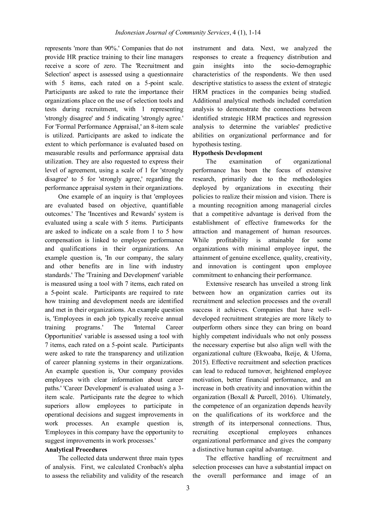 JURIS Analisis Dampak Rekrutmen dan Seleksi sebagai Alat Manajemen Sumber Daya Manusia Strategis terhadap Kinerja Organisasi di Zambia