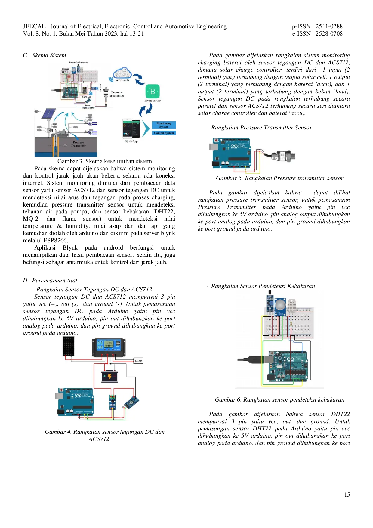 JURIS Sistem Monitoring Alat Pendeteksi Dan Pemadam Kebakaran Hutan Bertenaga Solar Cell Berbasis Internet Of Things IoT