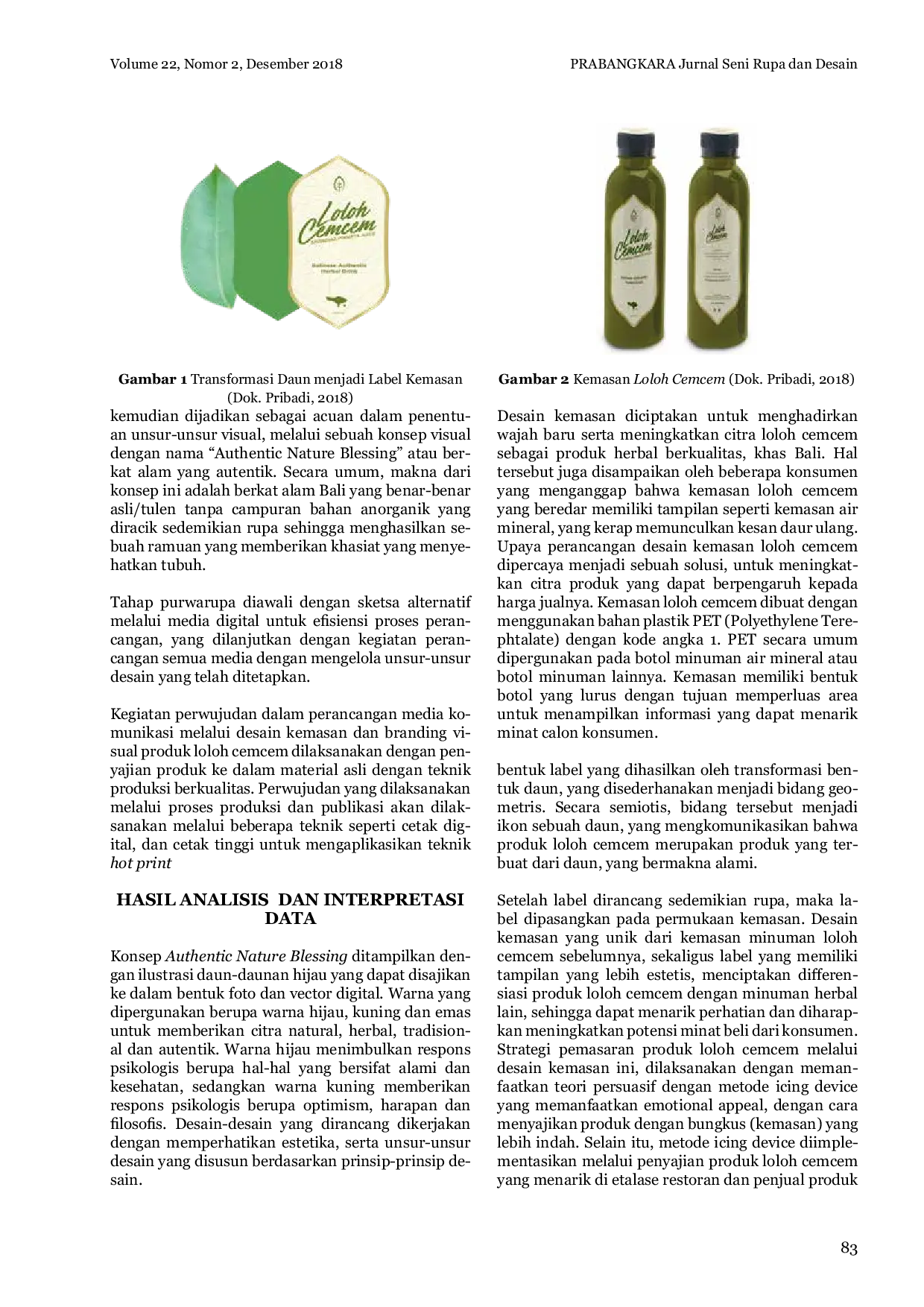 JURIS Desain Kemasan Loloh Cemcem